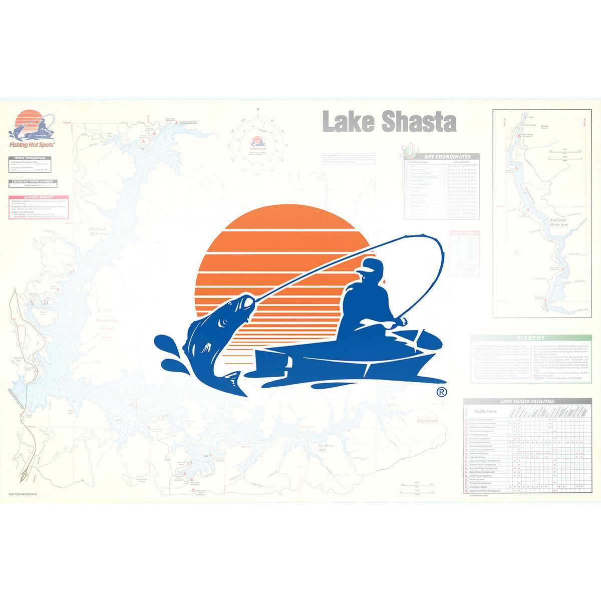 Shasta Lake Fishing Map