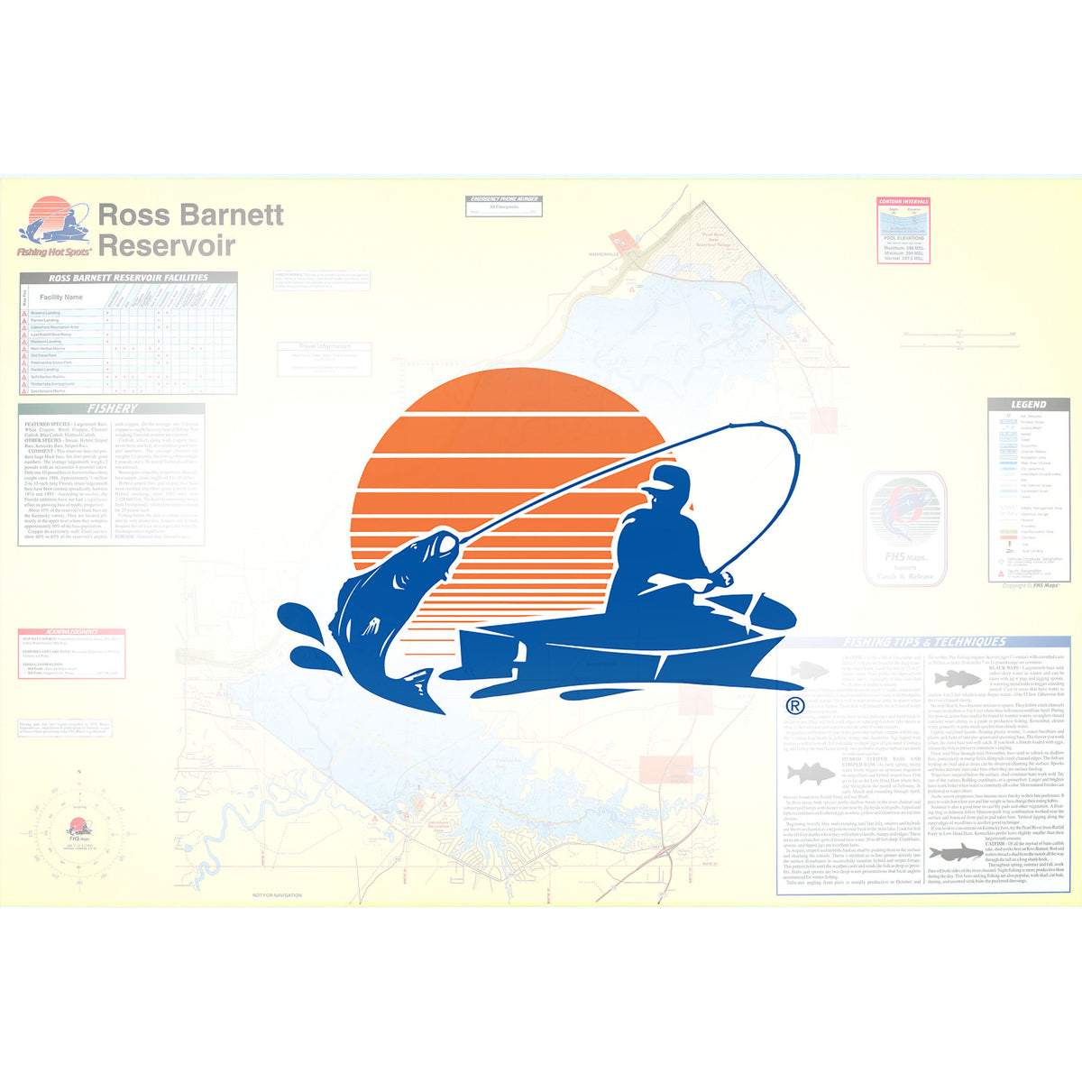 Ross Barnett Reservoir Fishing Map