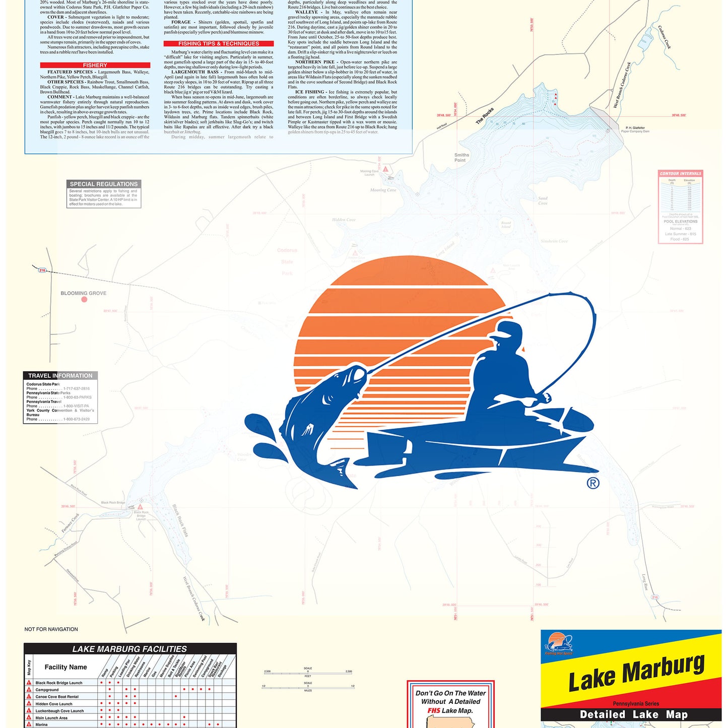 Lake Marburg Fishing Map
