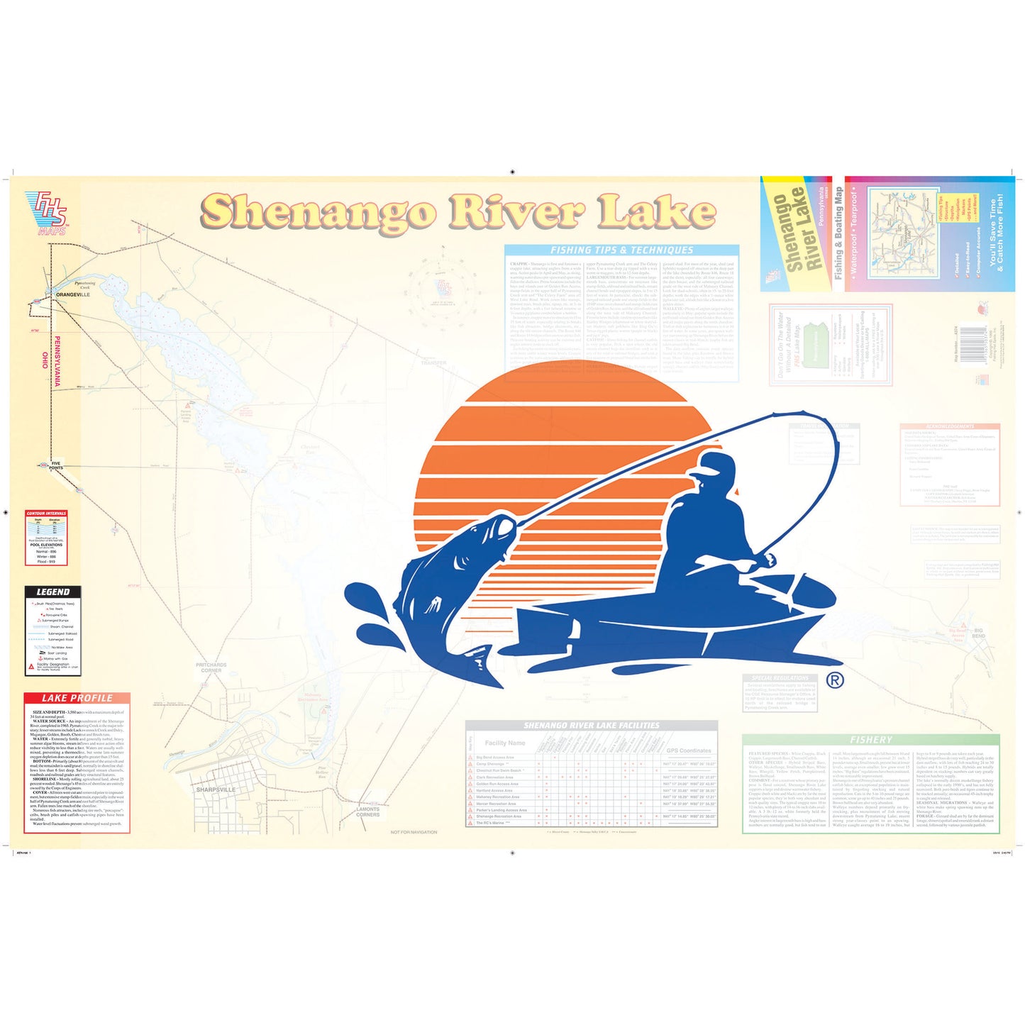 Shenango River Lake Fishing Map