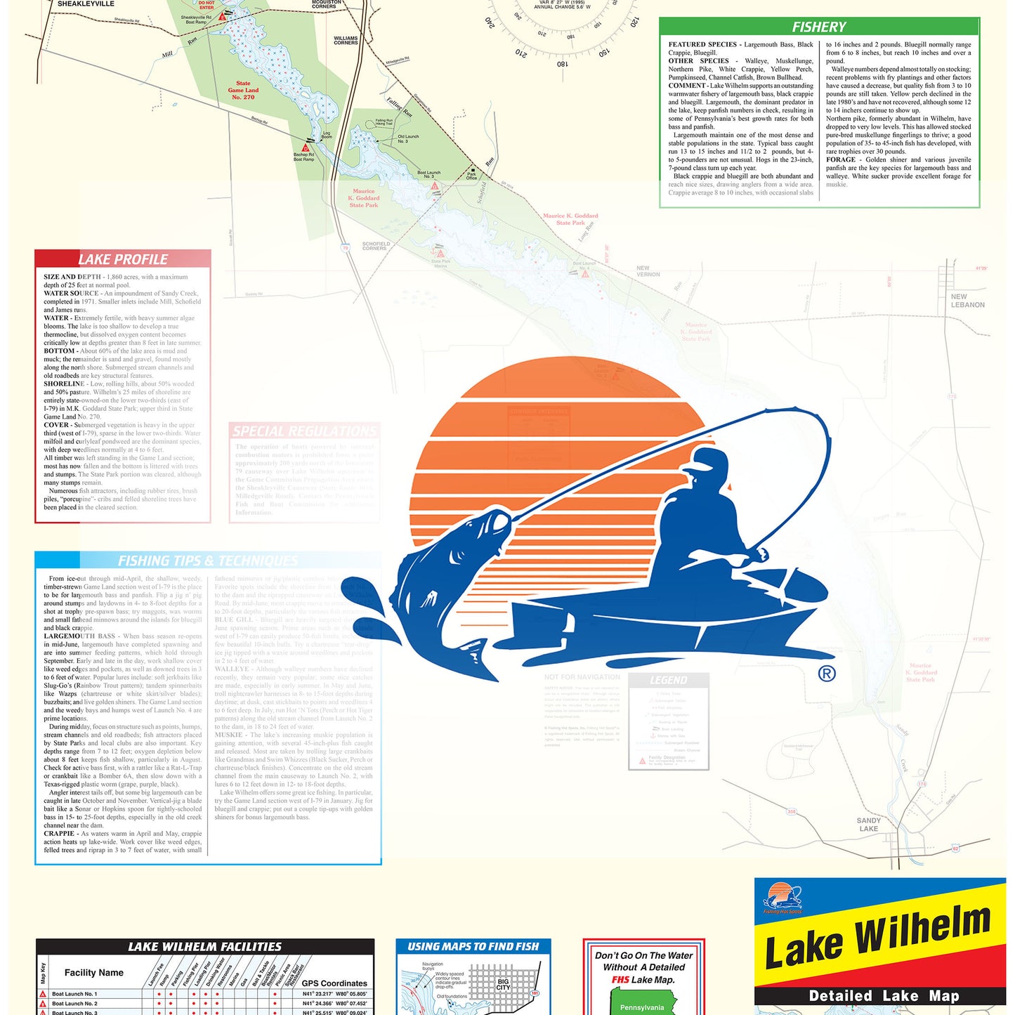 Lake Wilhelm Fishing Map