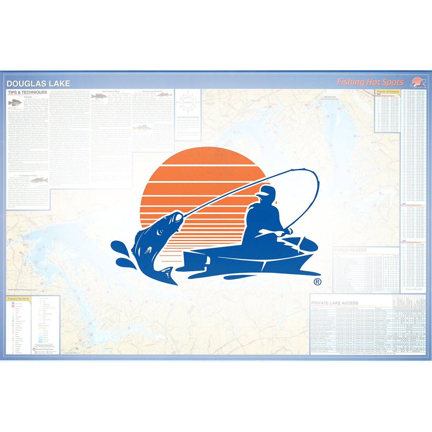 Douglas Lake Fishing Map