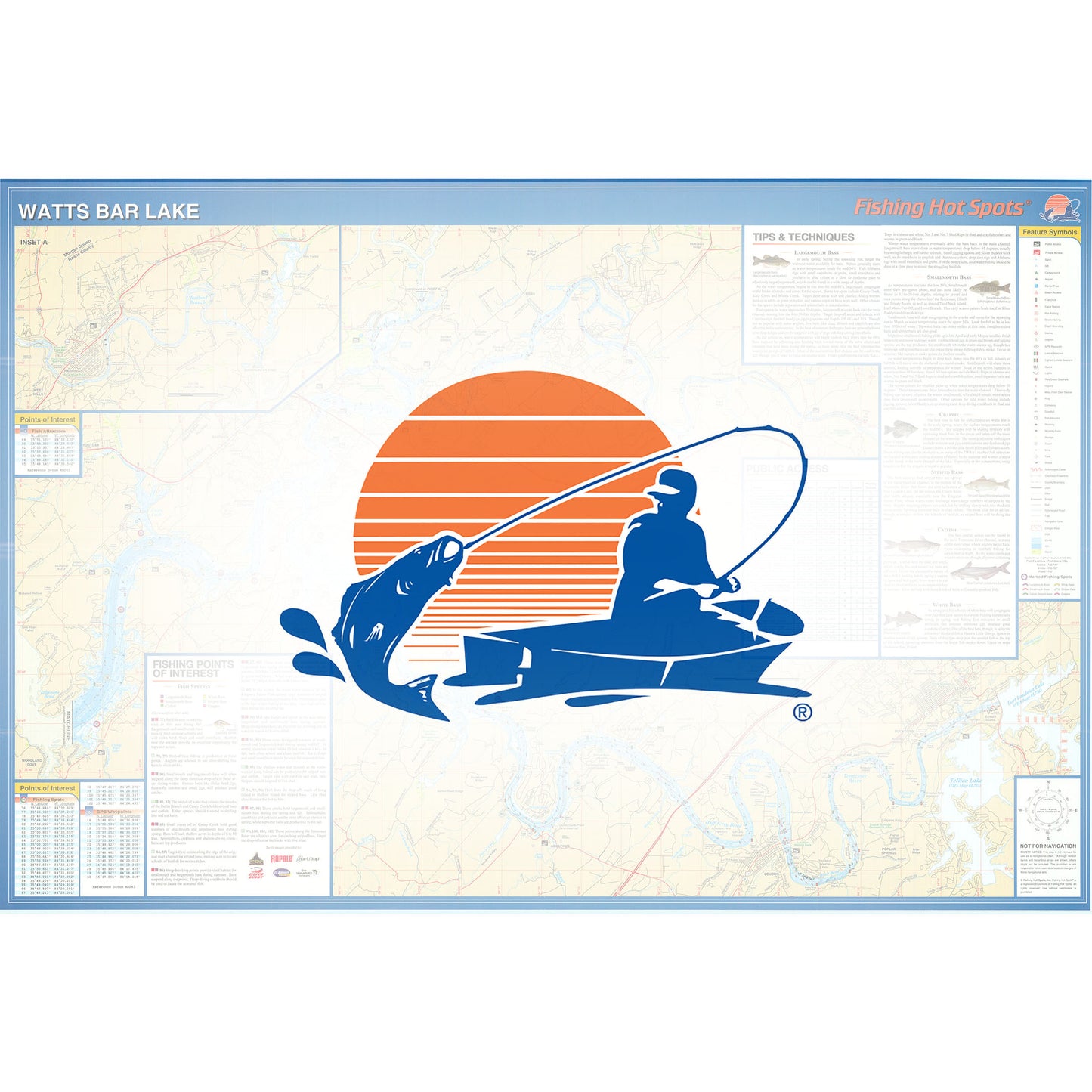 Watts Bar Lake Fishing Map