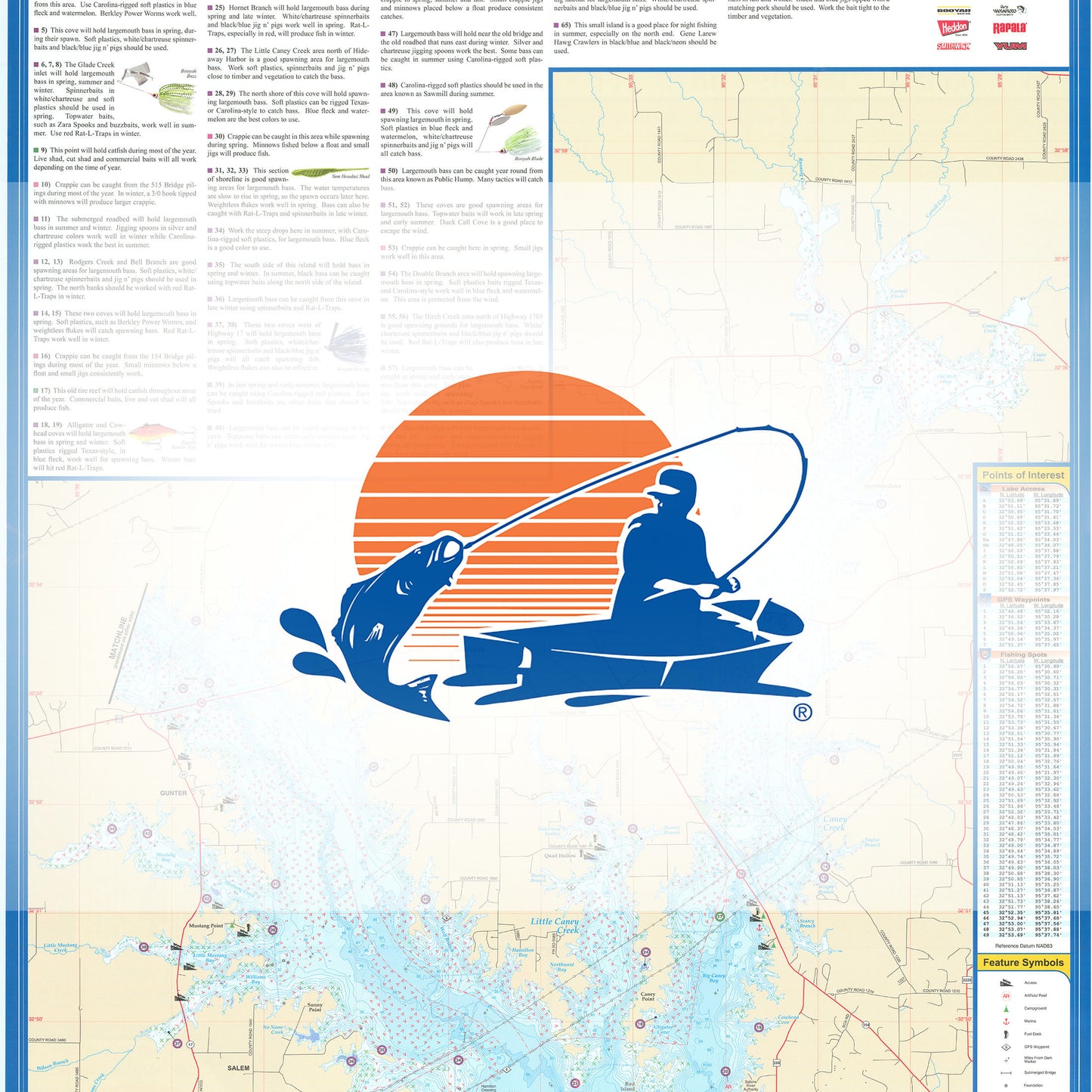 Fork Reservoir Fishing Map