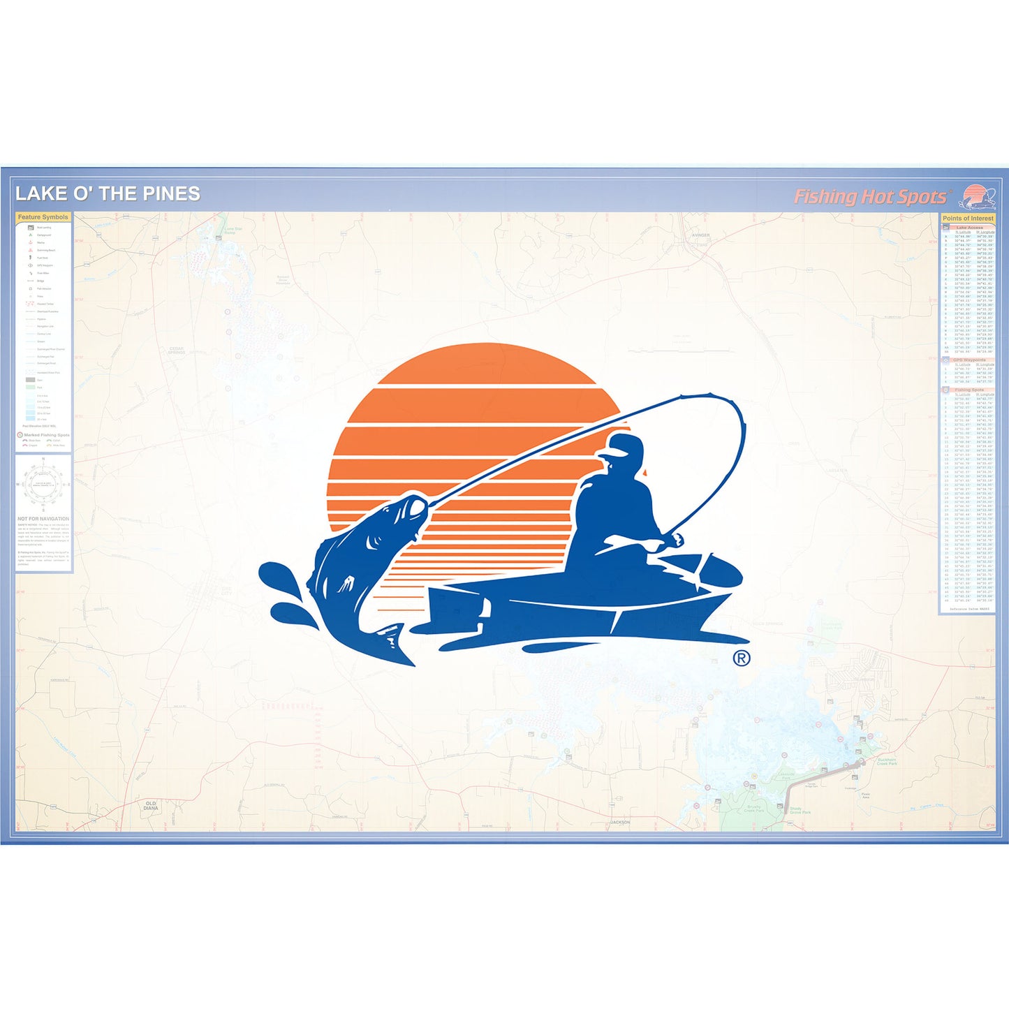 Lake O' the Pines Fishing Map