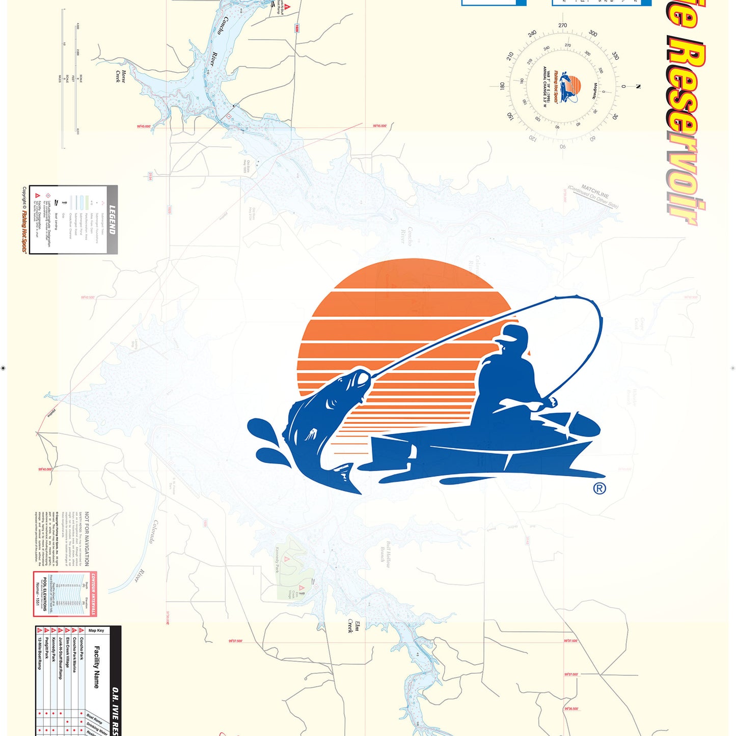 O.H. Ivie Reservoir Fishing Map
