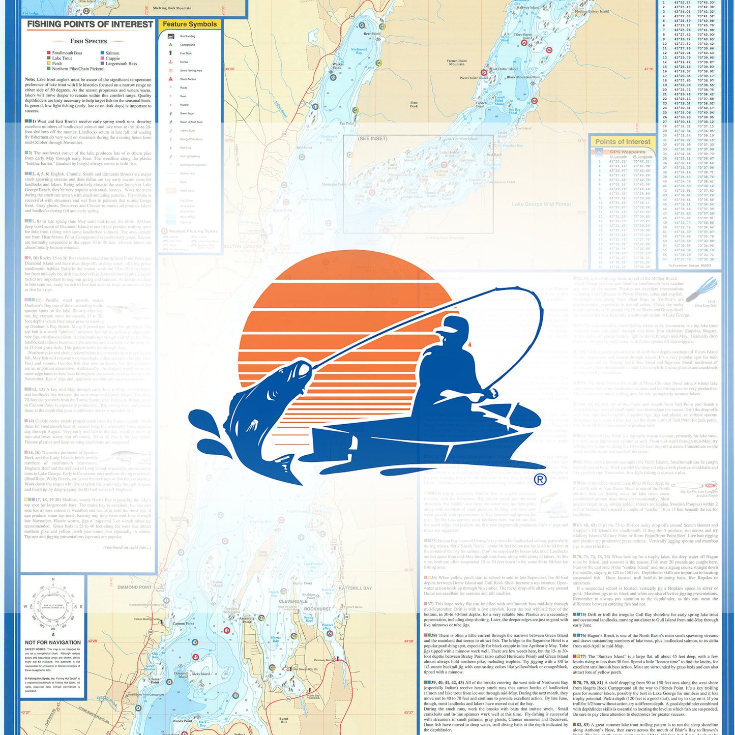 Lake George Fishing Map (New York)