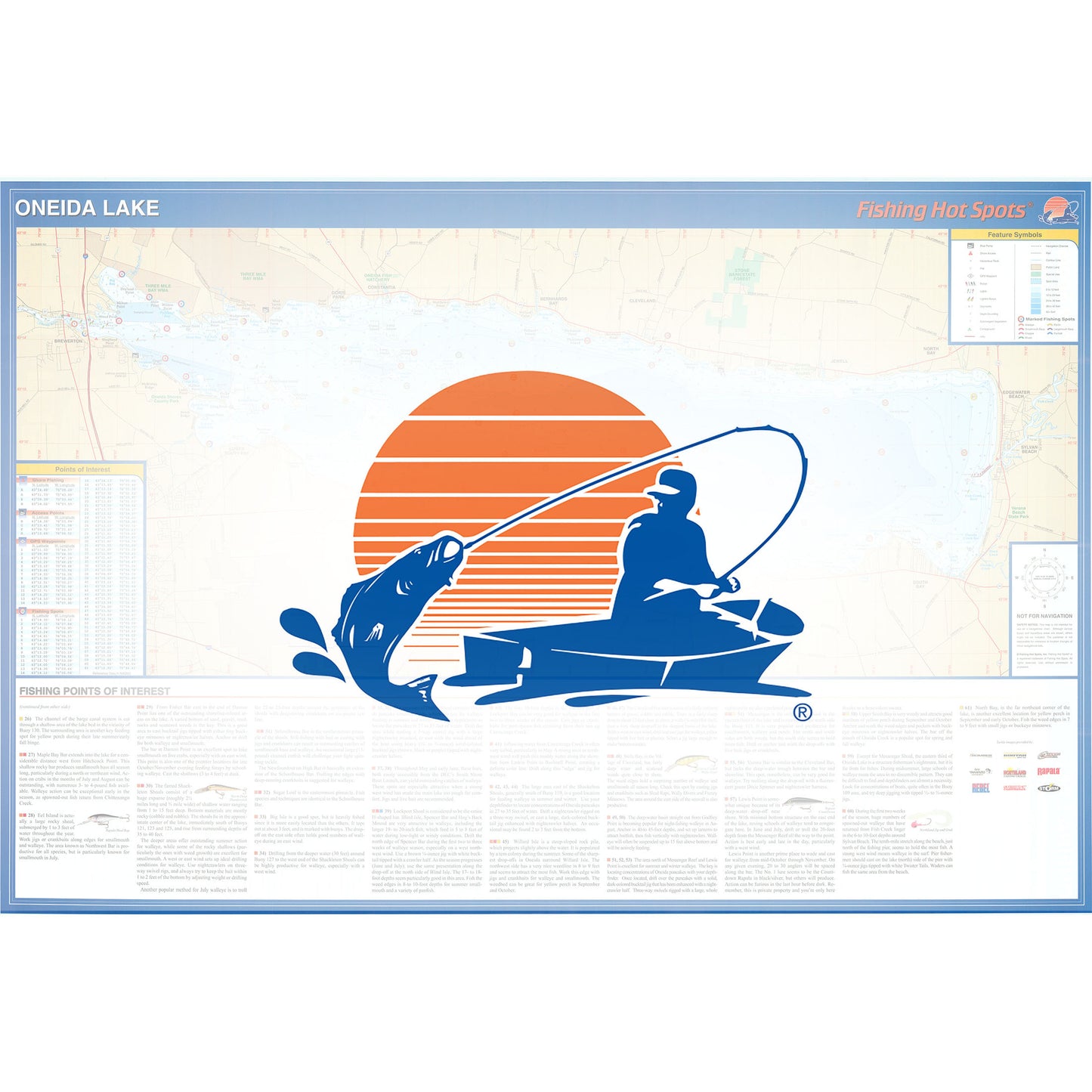 Oneida Lake Fishing Map