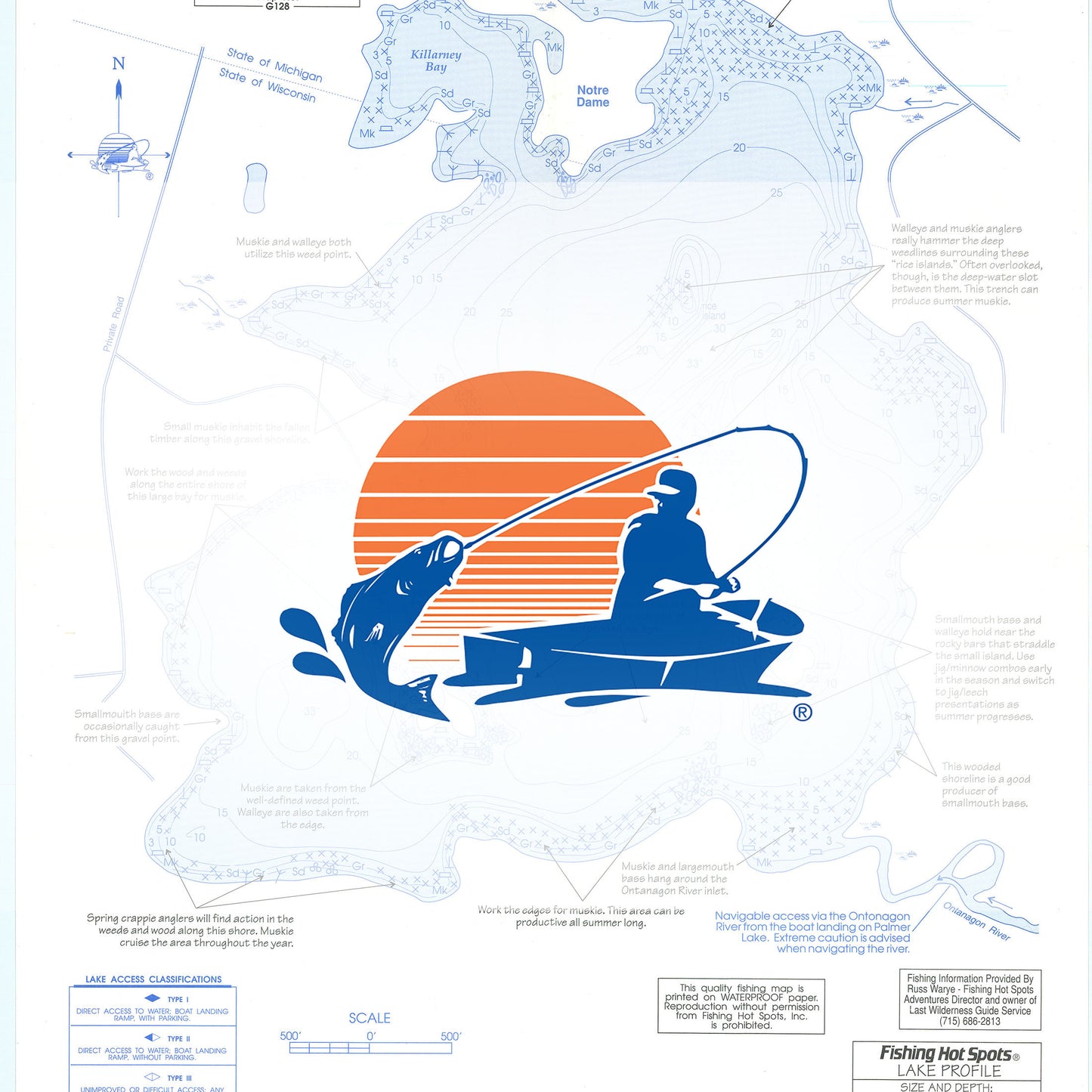 Tenderfoot Lake (Vilas Co) Fishing Map