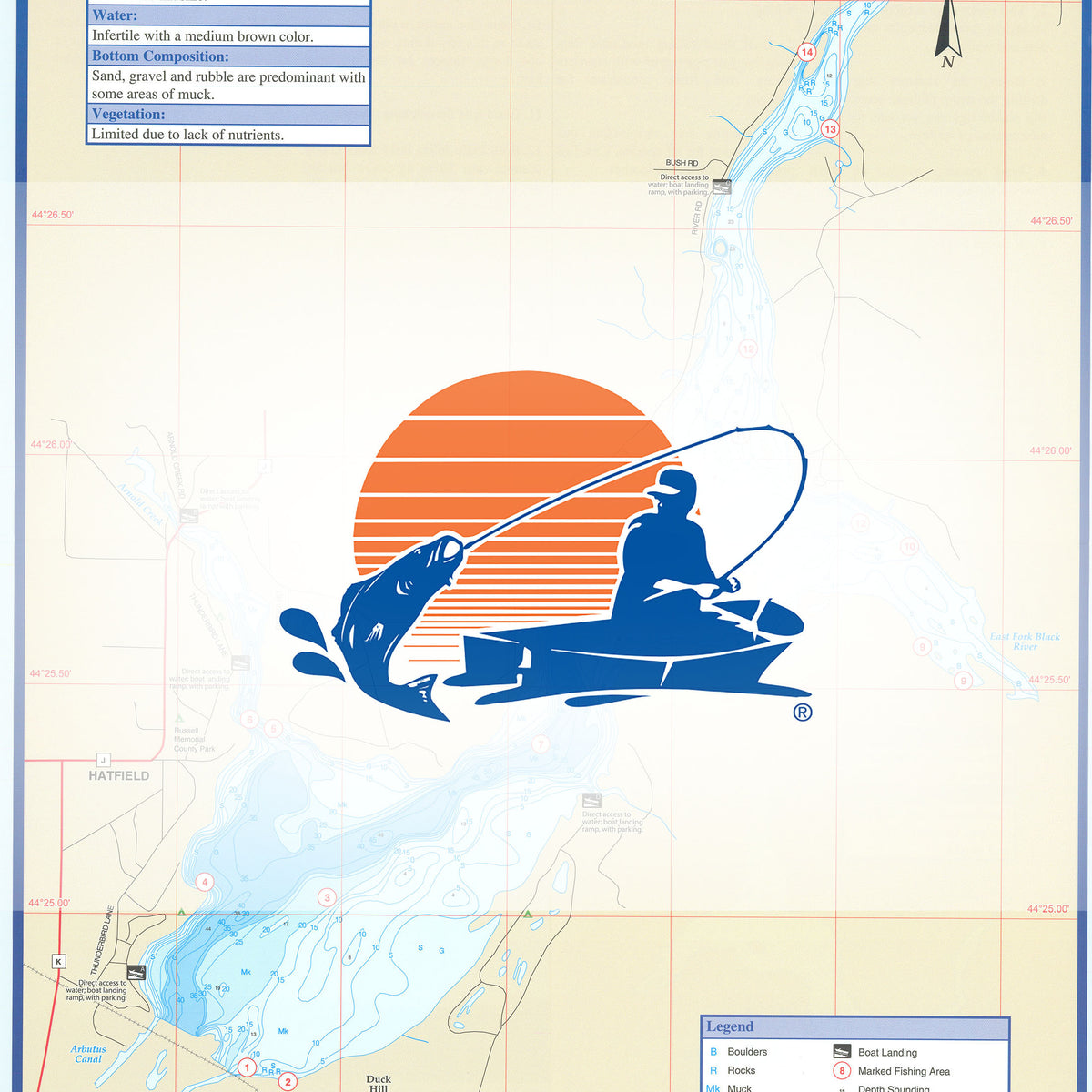 Lake Arbutus Fishing Map (Jackson Co) Fishing Map