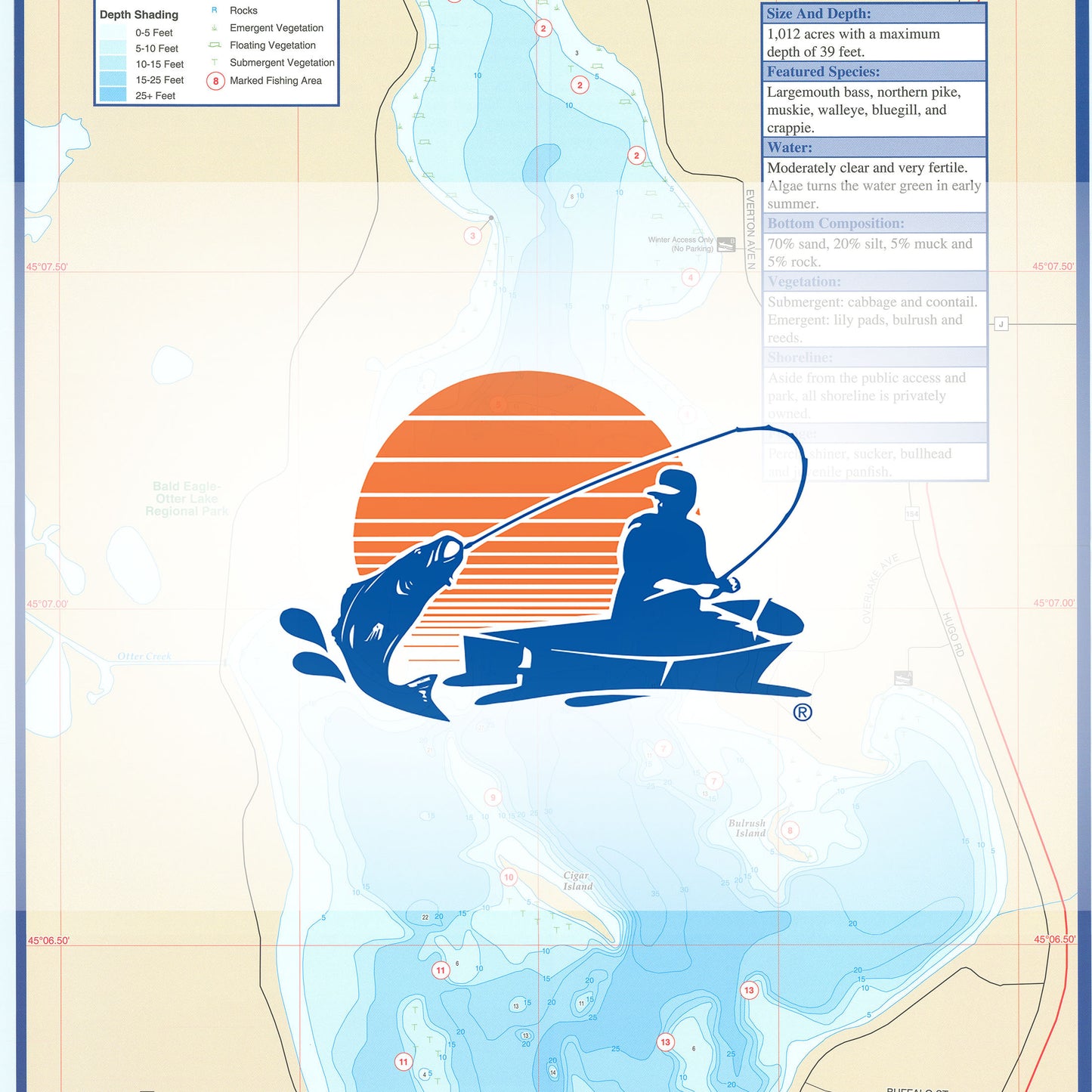 Bald Eagle Lake Fishing Map