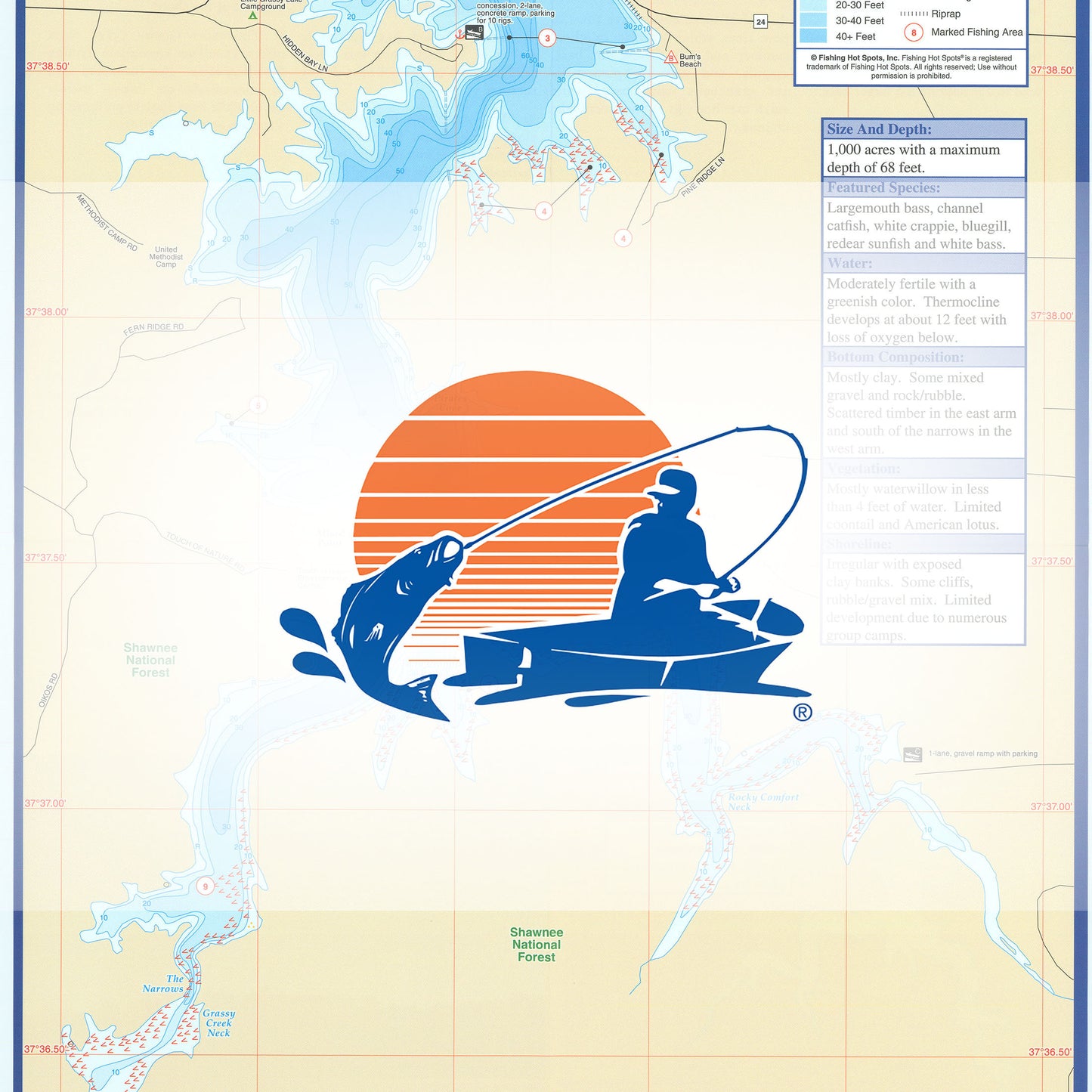 Little Grassy Lake Fishing Map