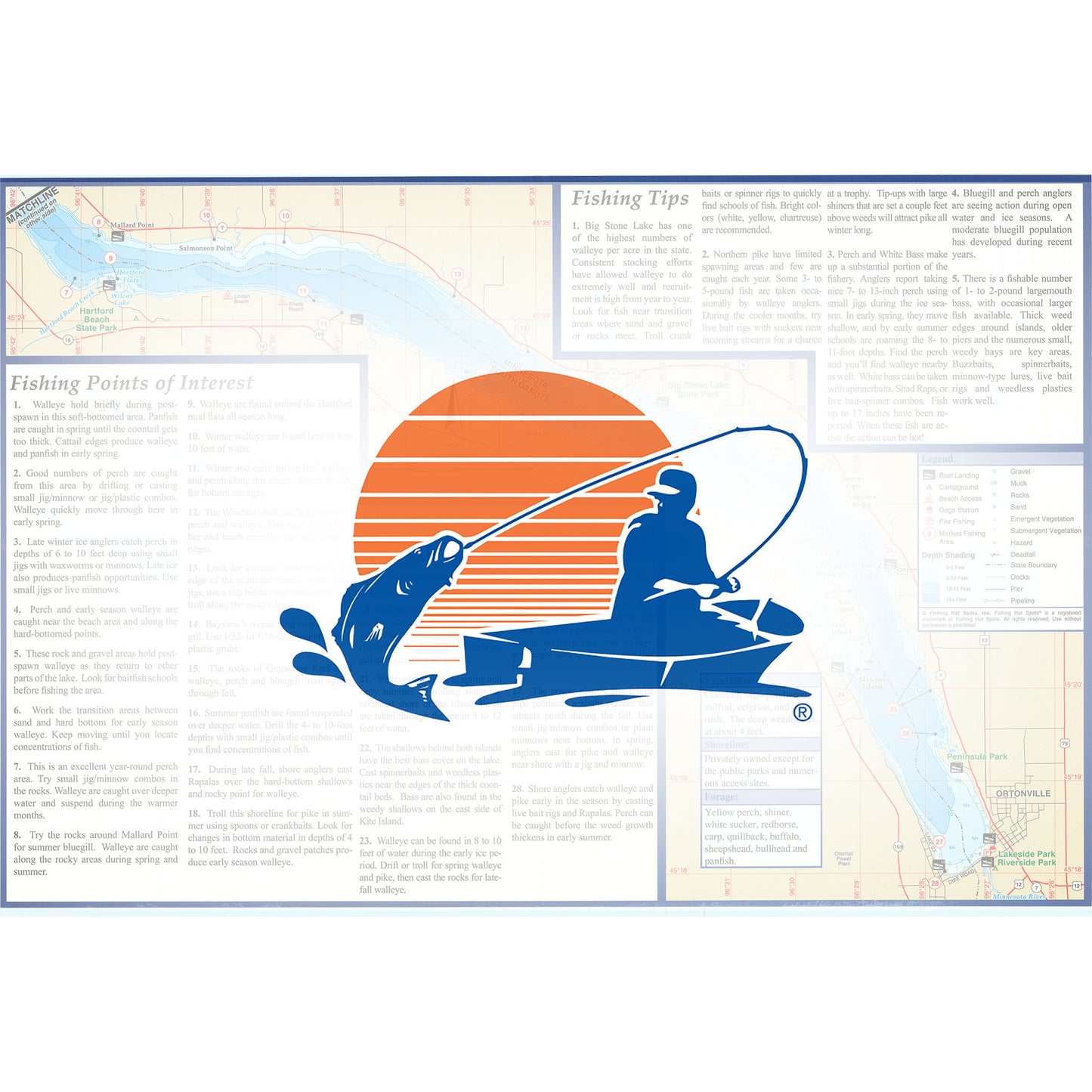 Big Stone Lake (MN/SD) Fishing Map