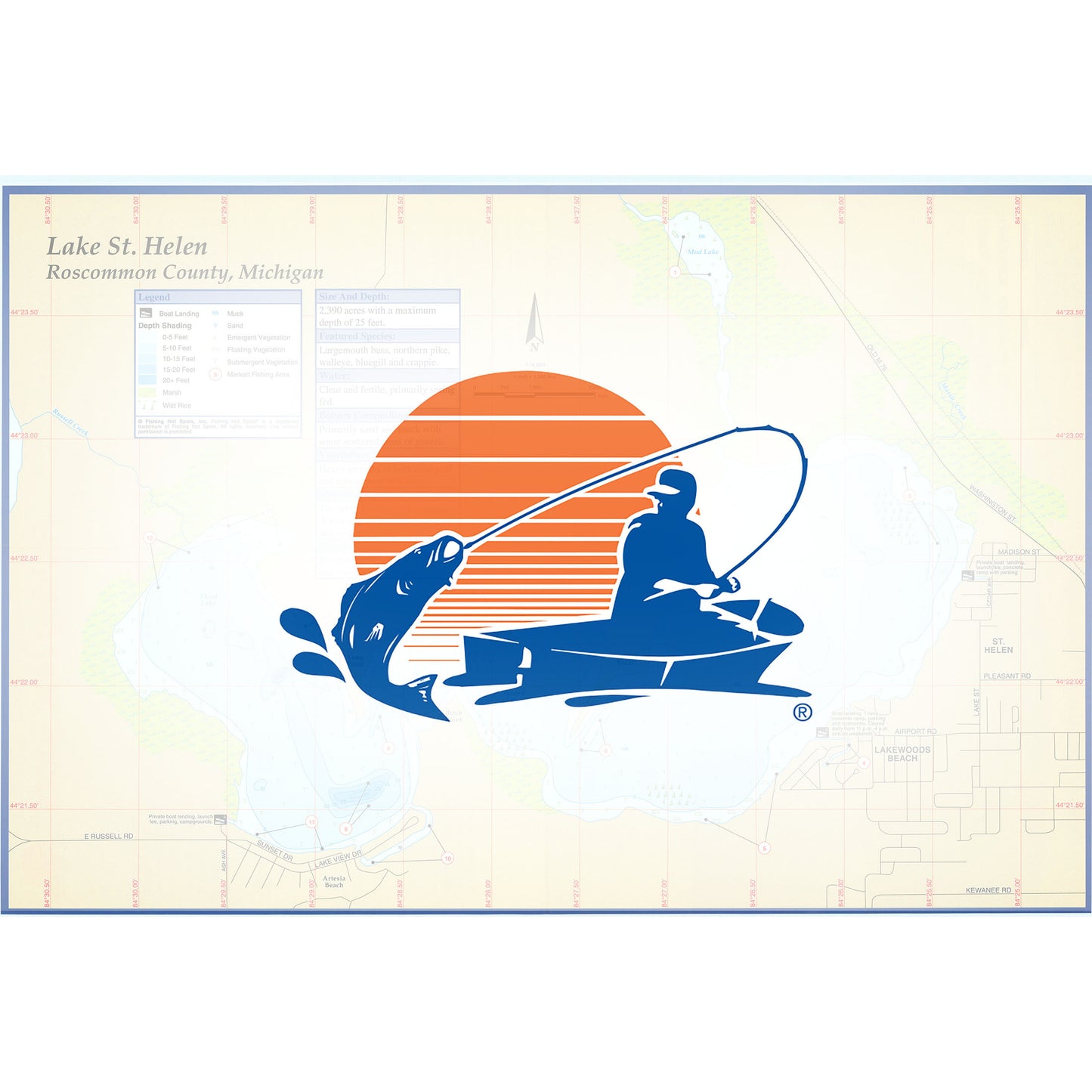 Lake St. Helen Fishing Map