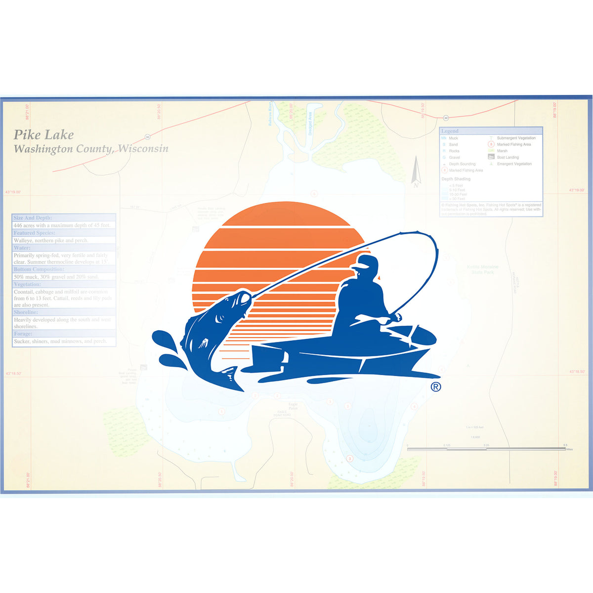 Pike Lake (Washington Co) Fishing Map