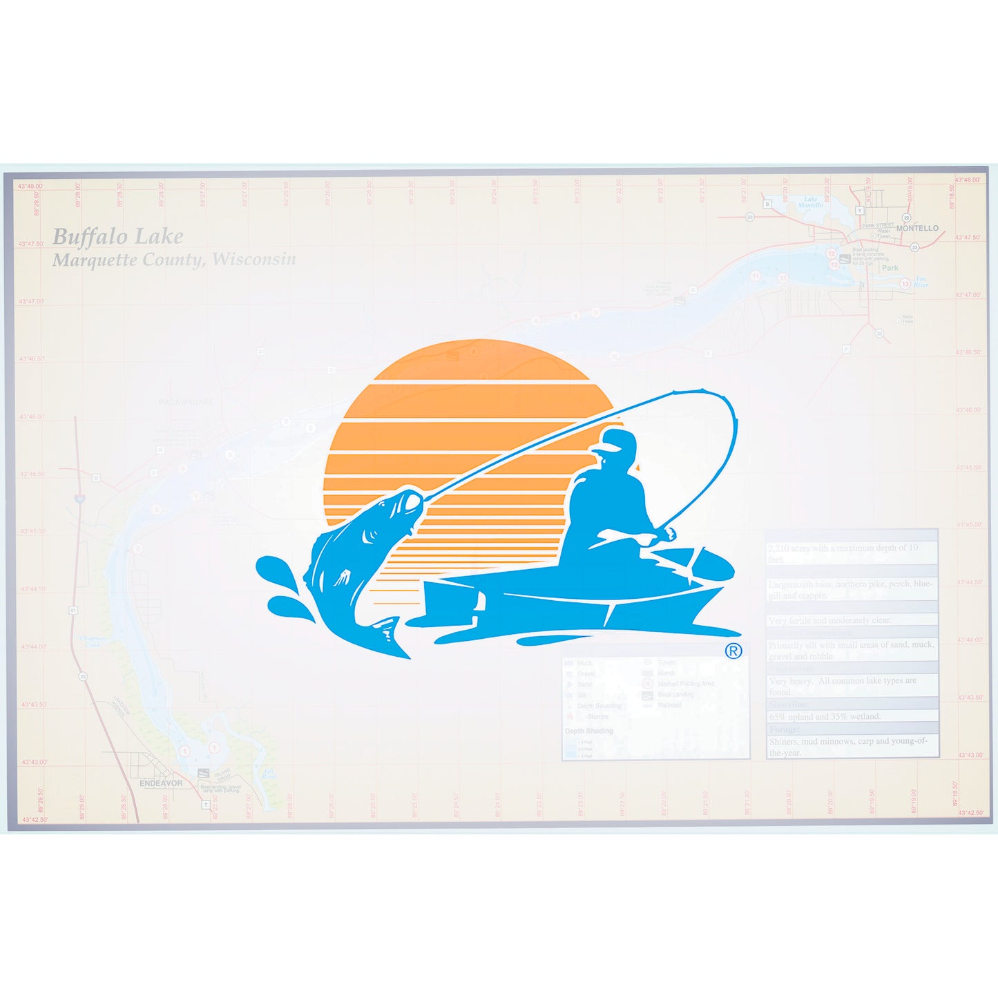 Buffalo Lake (Marquette Co) Fishing Map