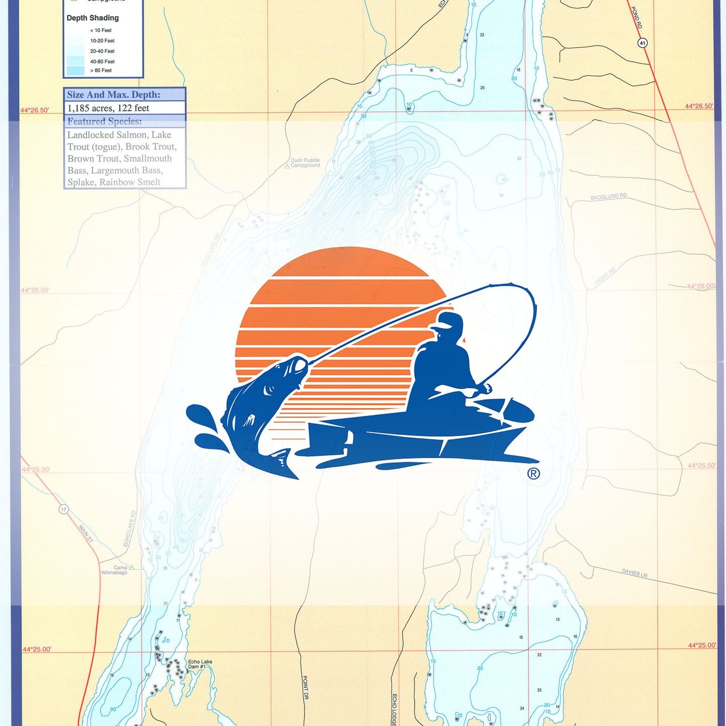 Echo Lake Fishing Map