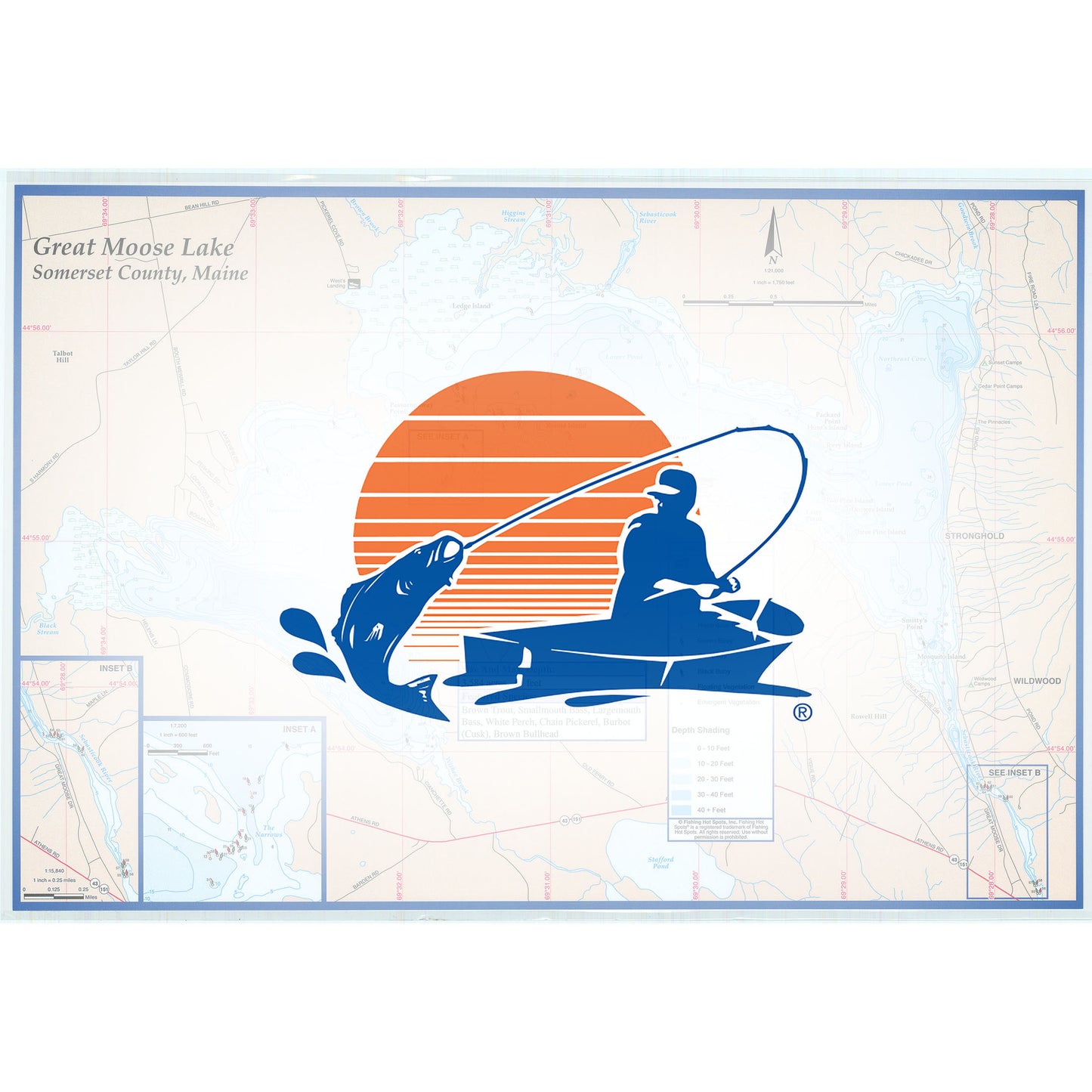 Great Moose Lake Fishing Map