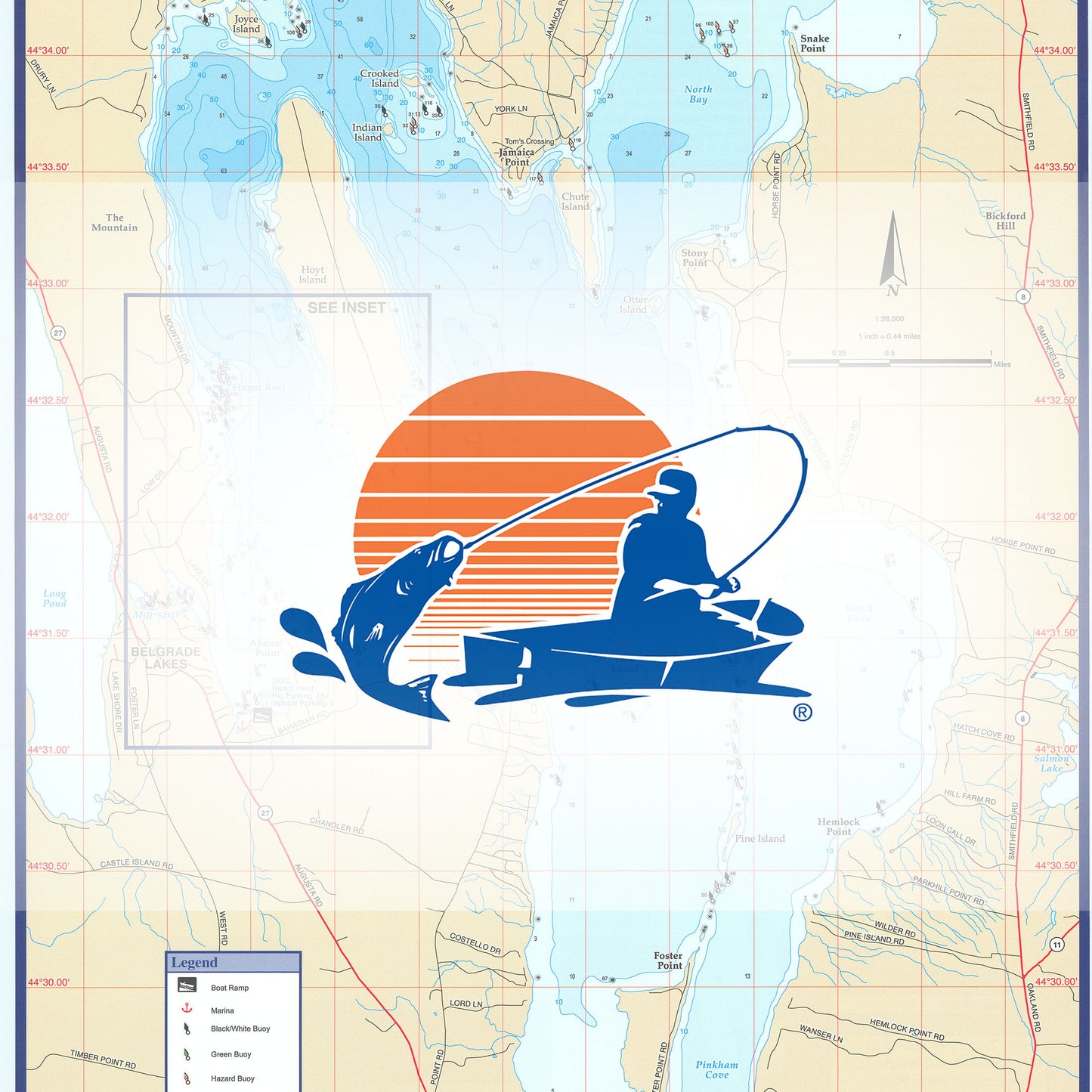 Great Pond Fishing Map