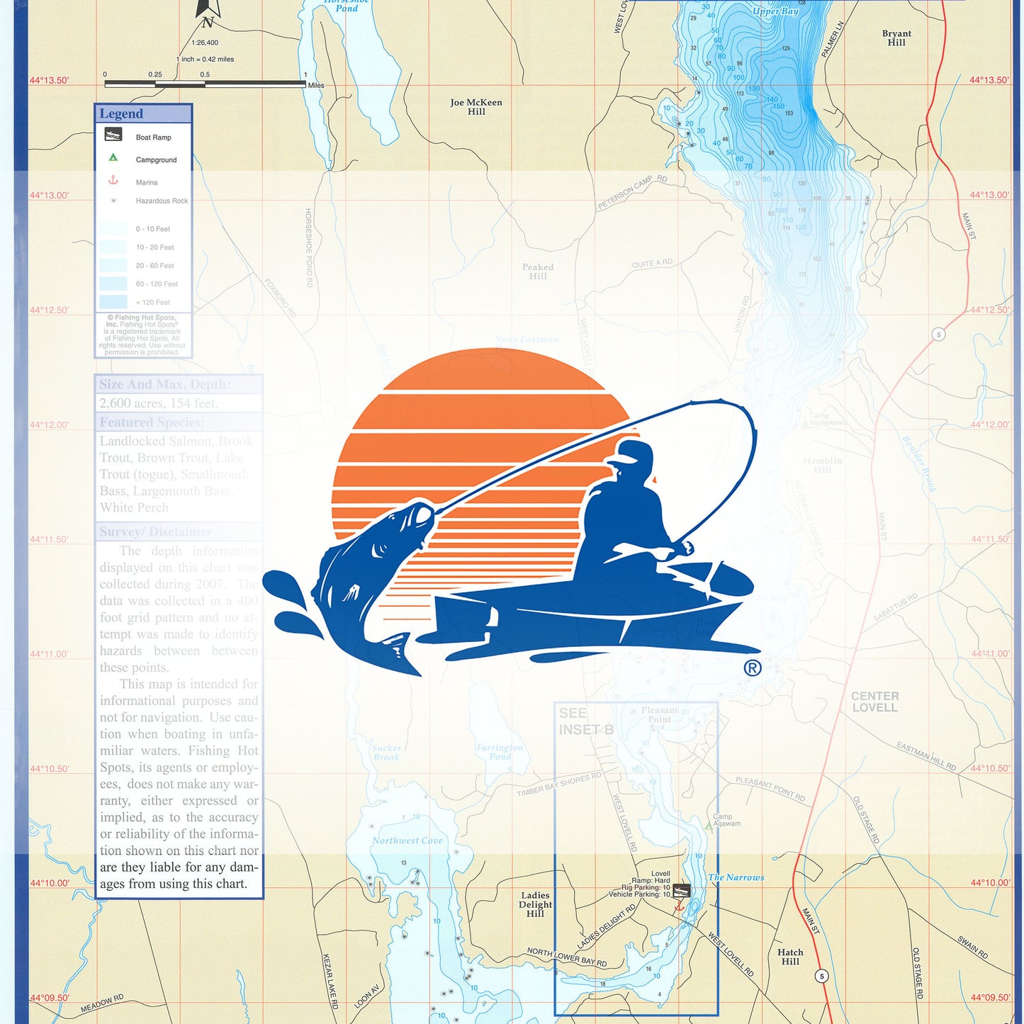 Kezar Lake Fishing Map