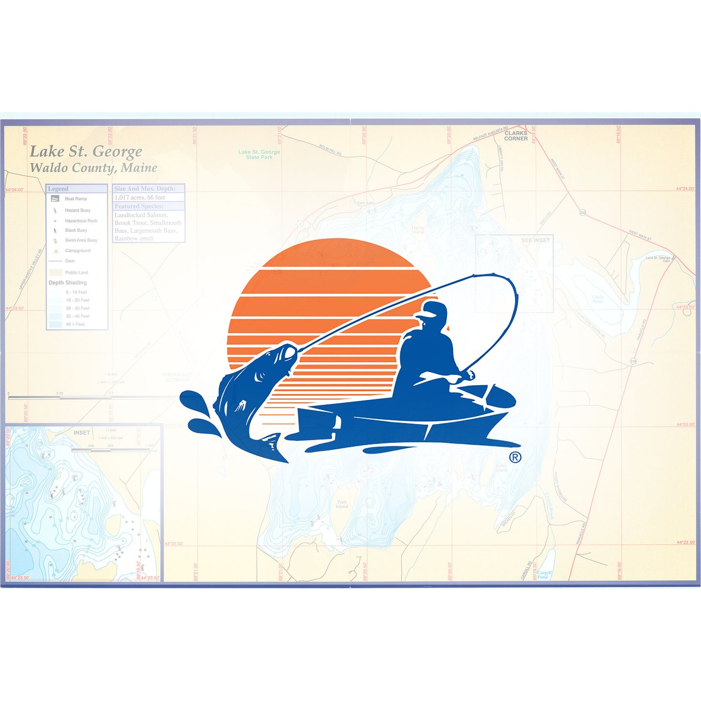 Lake St. George Fishing Map