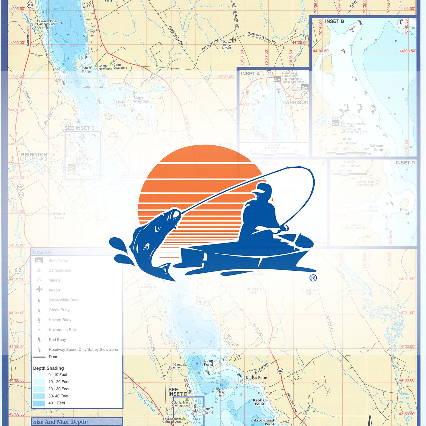 Long Lake/Brandy Pond Fishing Map