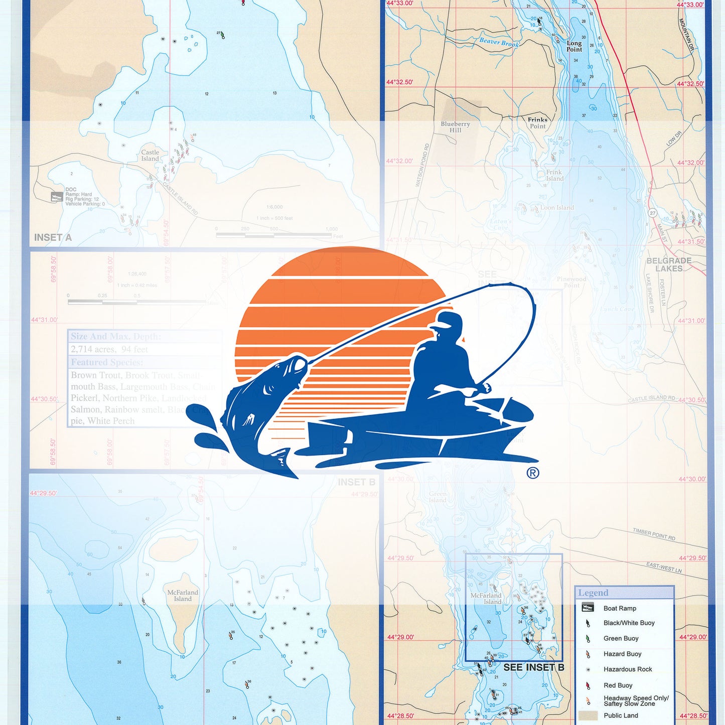 Long Pond Fishing Map