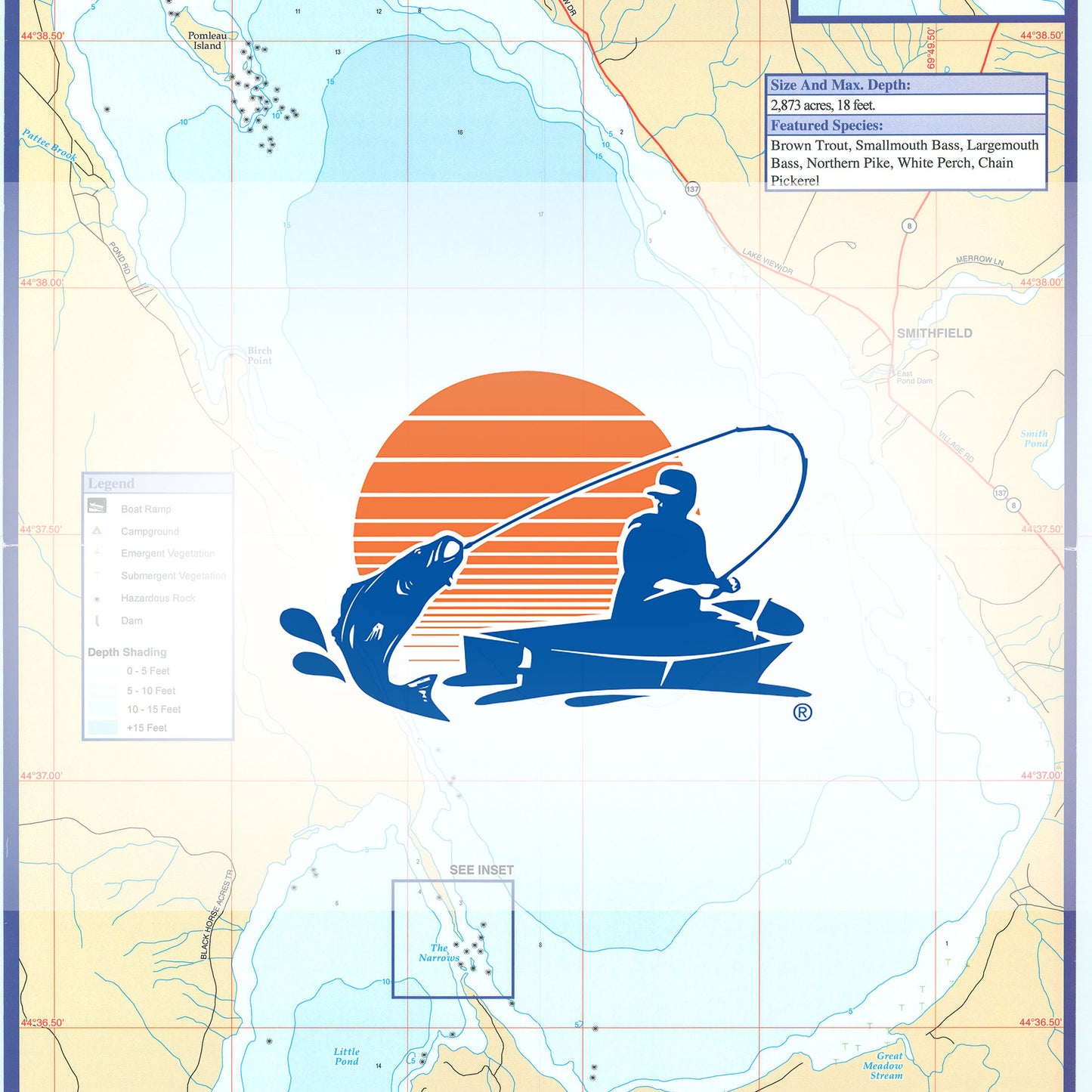 North Pond Fishing Map