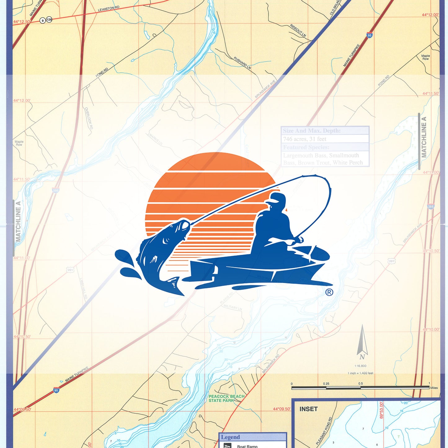 Pleasant Pond Fishing Map