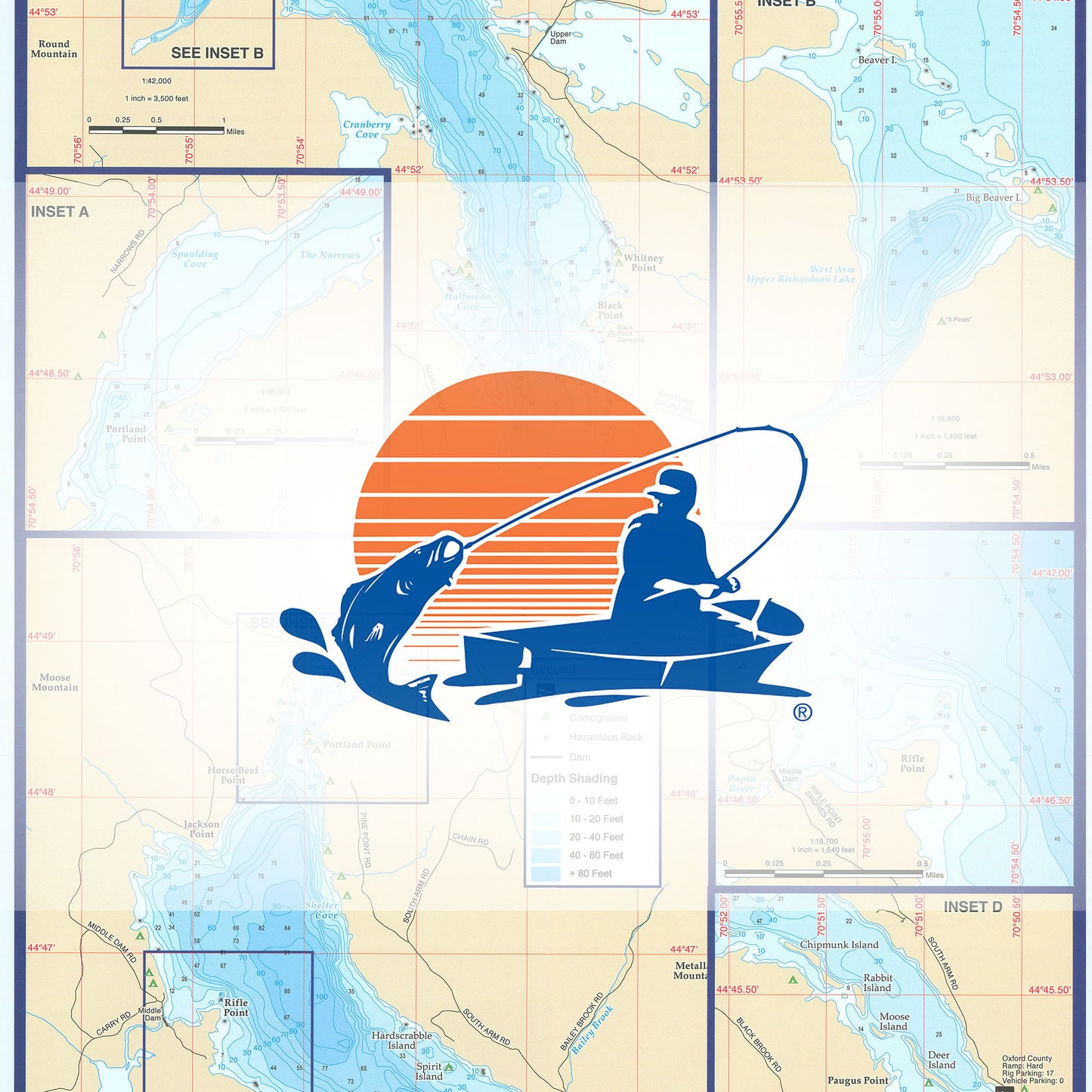 Richardson Lake fishing map