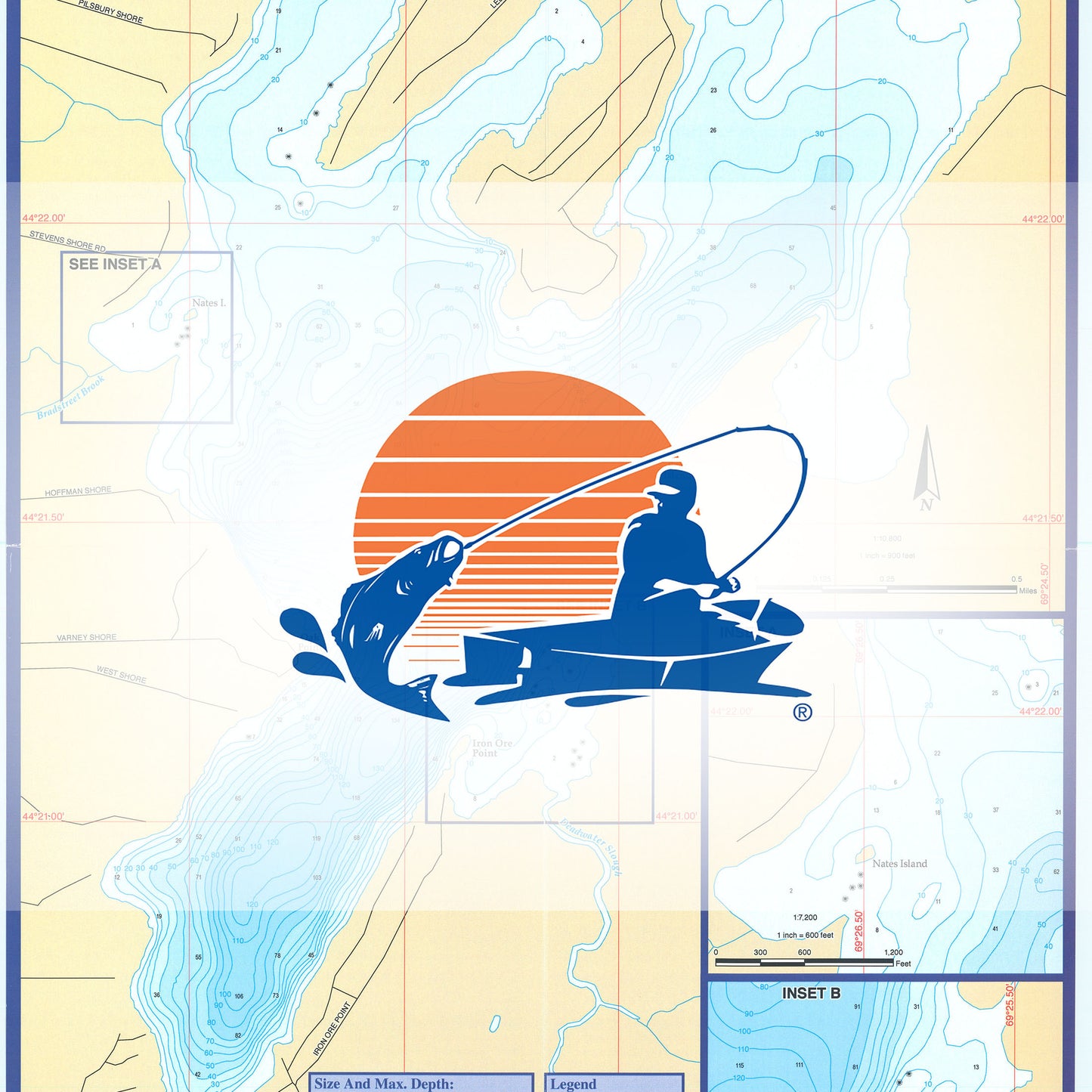 Sheepscot Lake Fishing Map