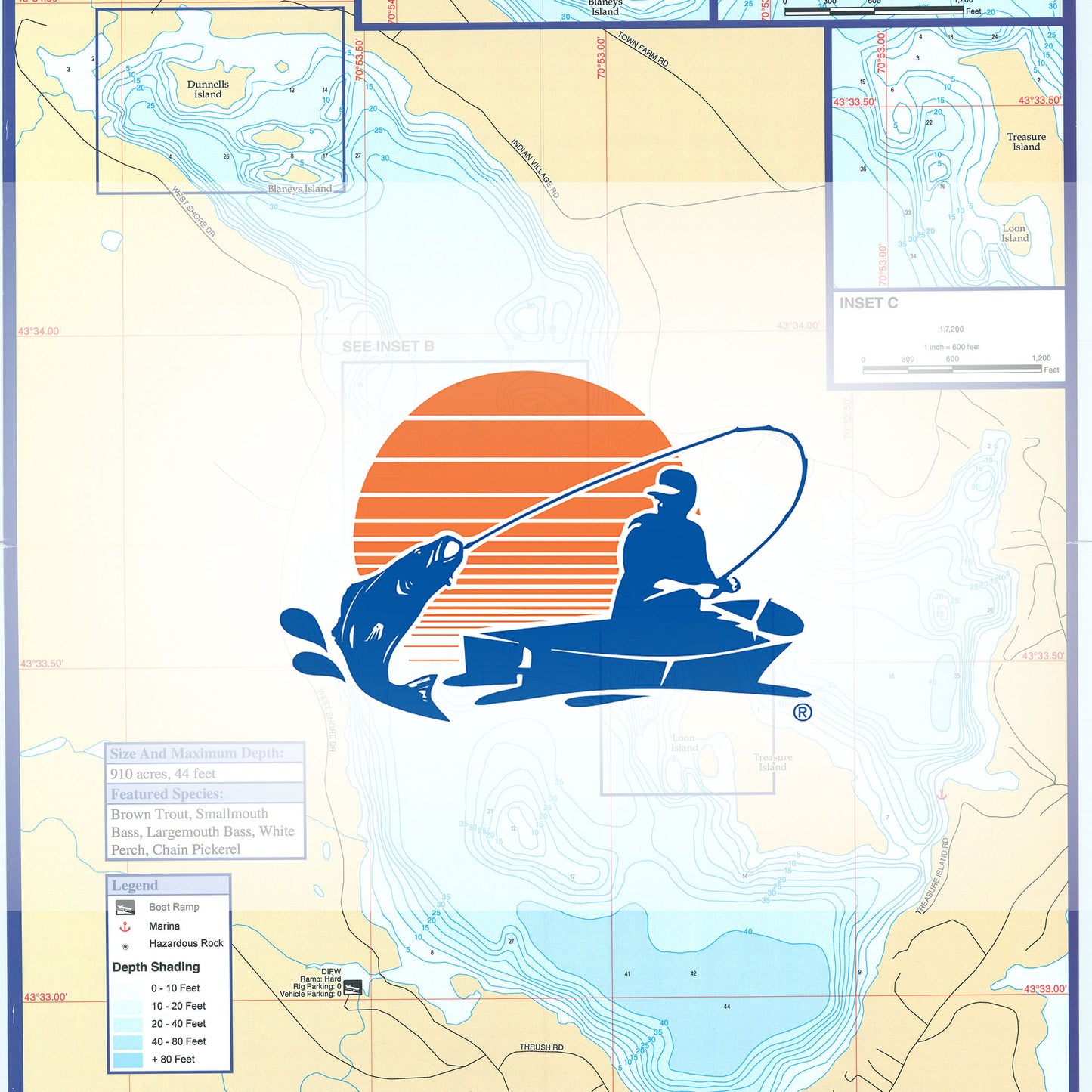 Square Pond Fishing Map