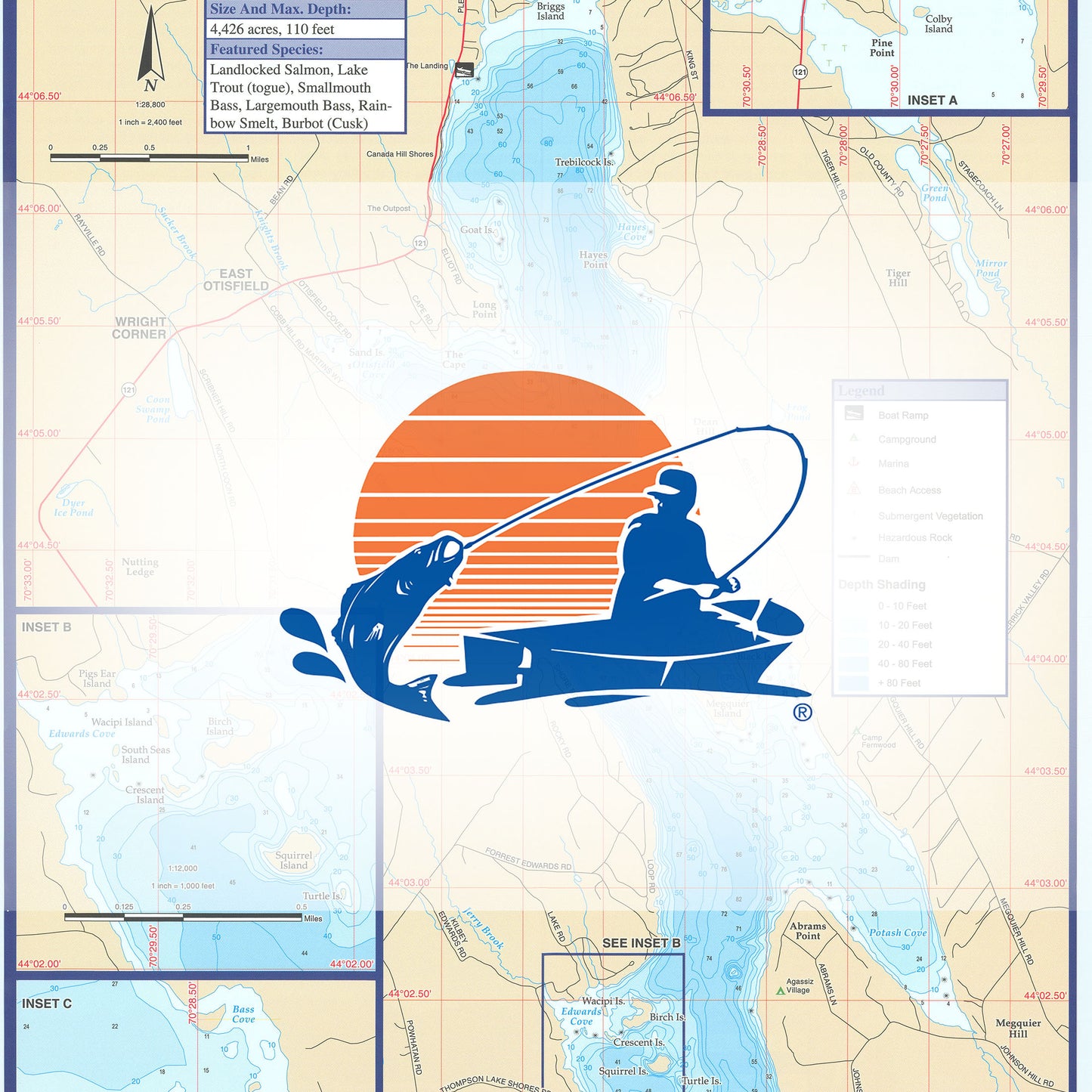 Thompson Lake Fishing Map