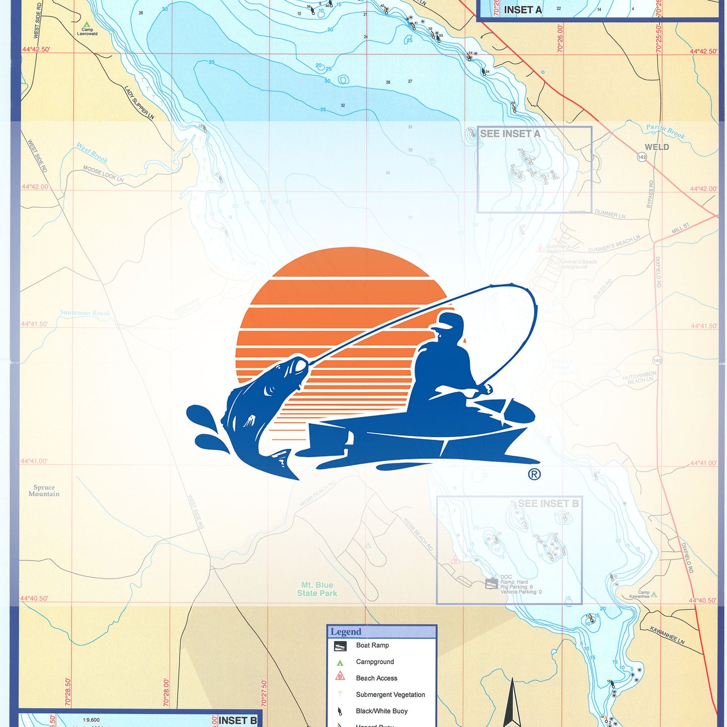 Webb Lake Fishing Map (Franklin County)