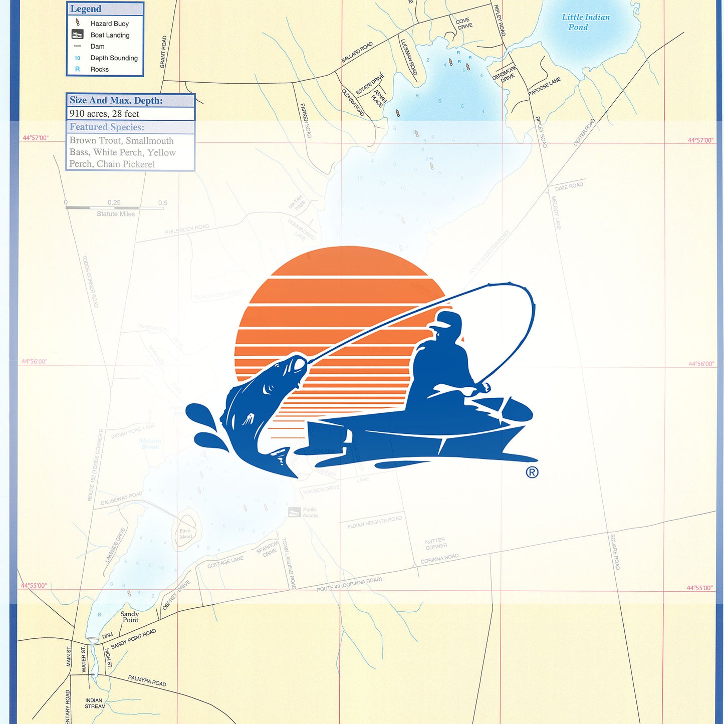 Big Indian Lake Fishing Map