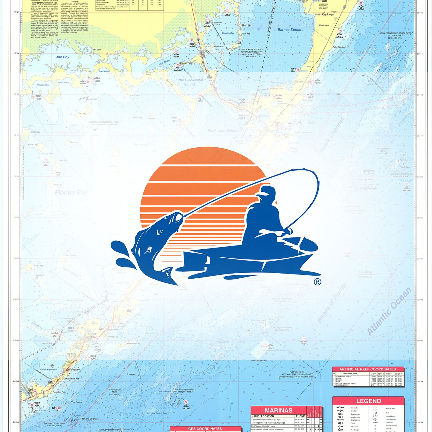Key Largo Plantation Key to Card Sound Fishing Map