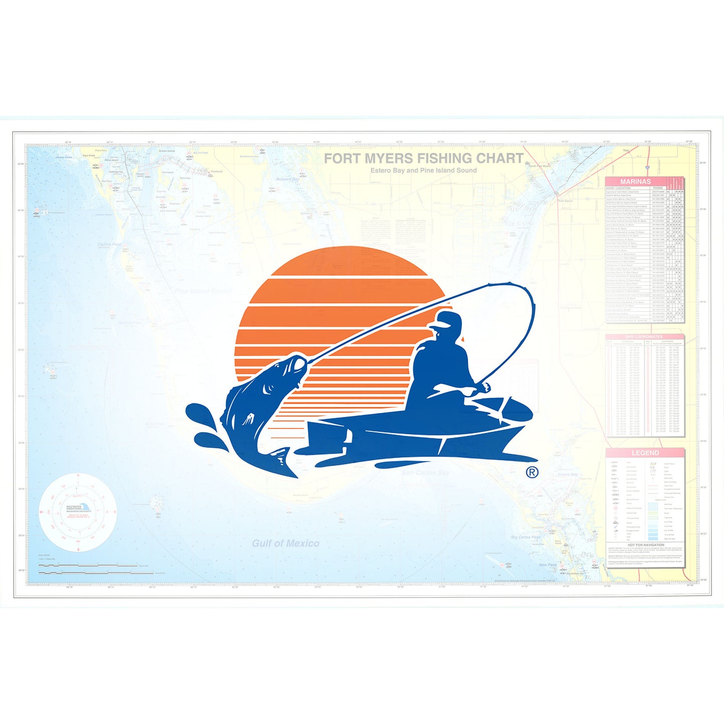 Fort Myers Estero Bay to Pine Island Sound Fishing Map
