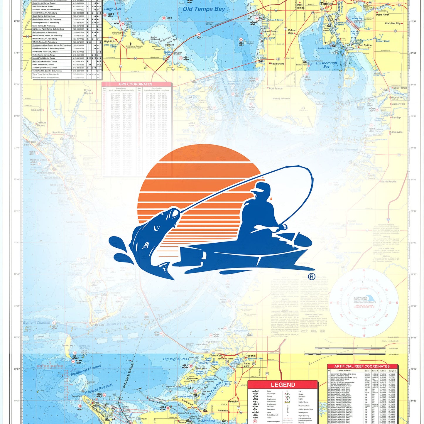 Tampa Bay Fishing Map