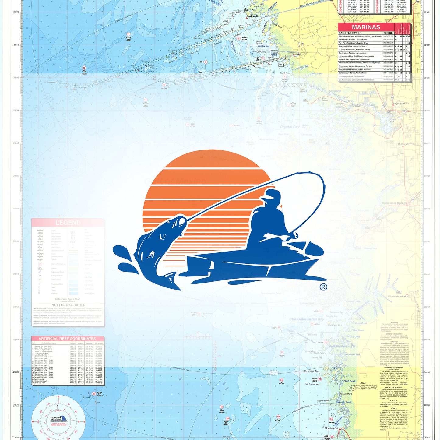 Homosassa Bayport to Withlacoochee Bay Fishing Map