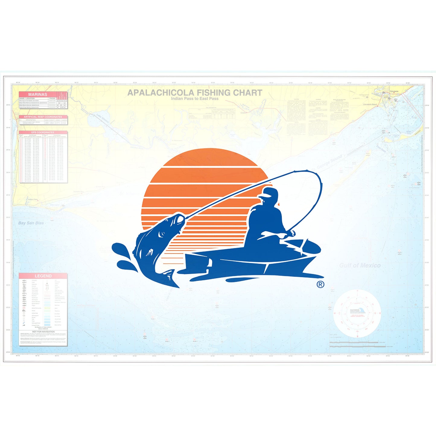 Apalachicola - Indian Pass to East Pass Fishing Map