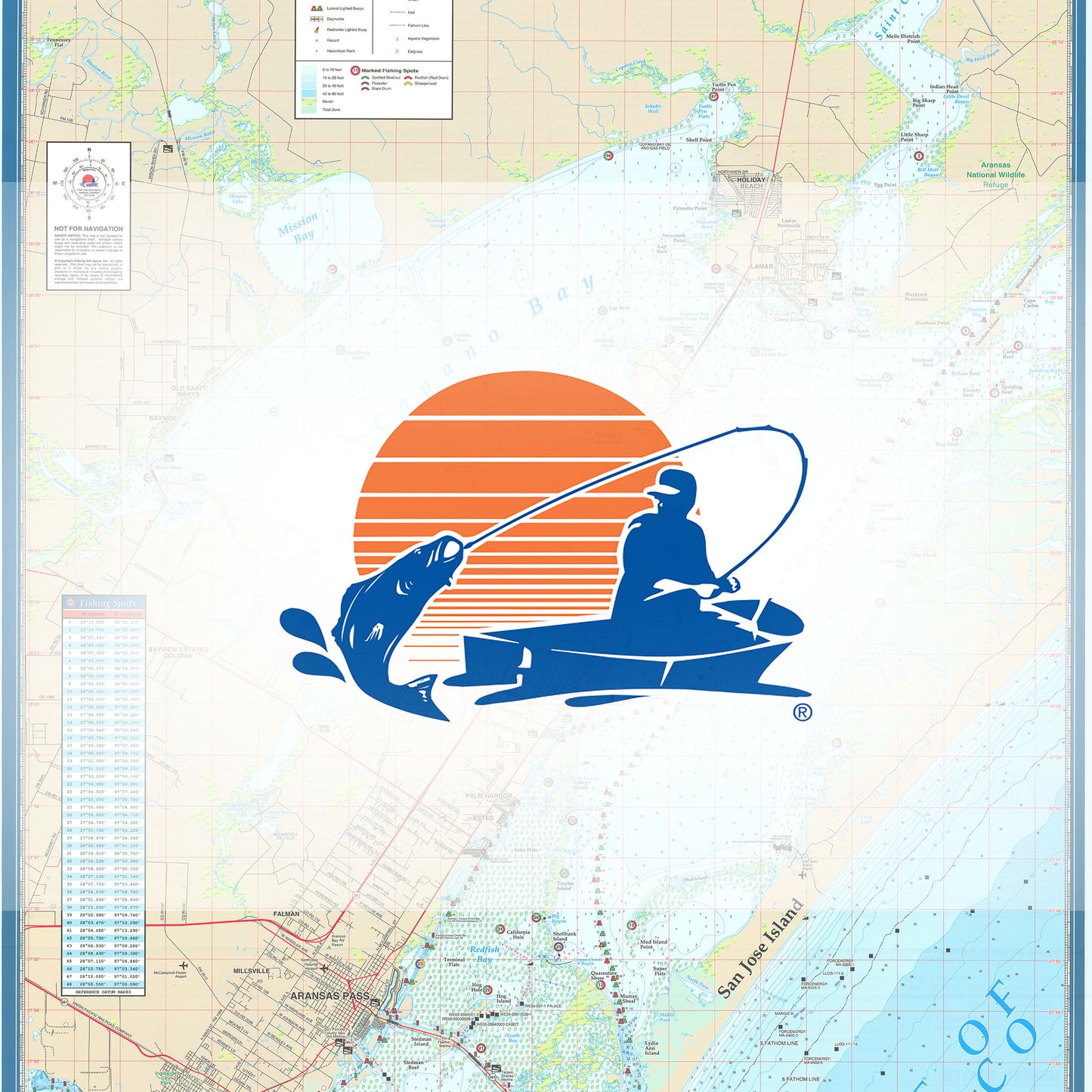 Port Aransas Fishing Map