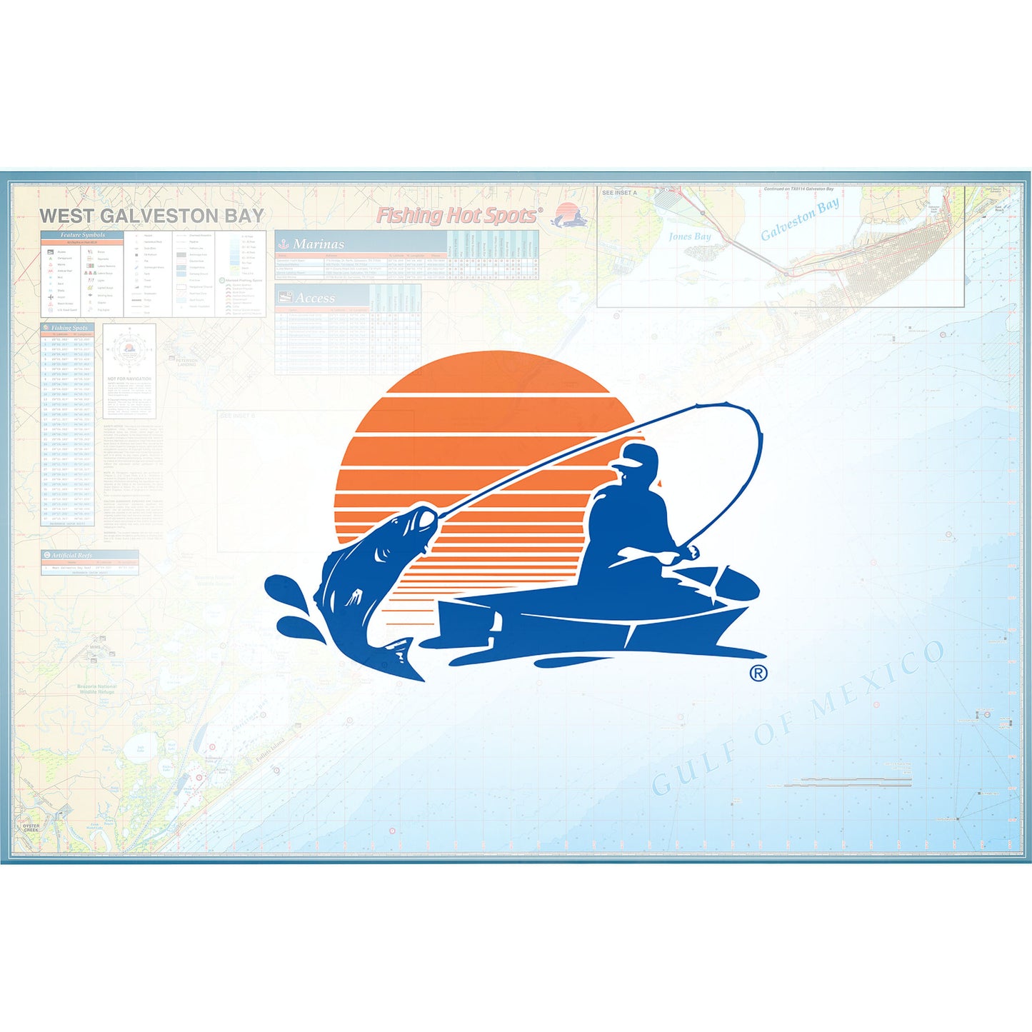 West Galveston Bay Fishing Map