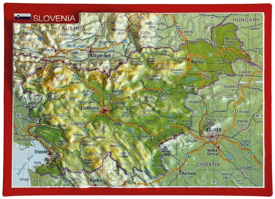 Slovenia Raised Relief 3D Postcard