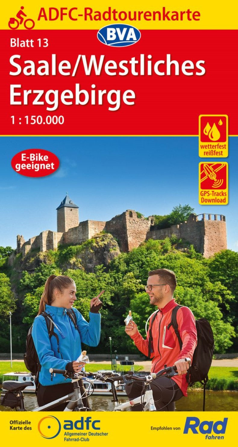 Saale / Westliches Erzgebirge Germany Cycling Map sheet 13