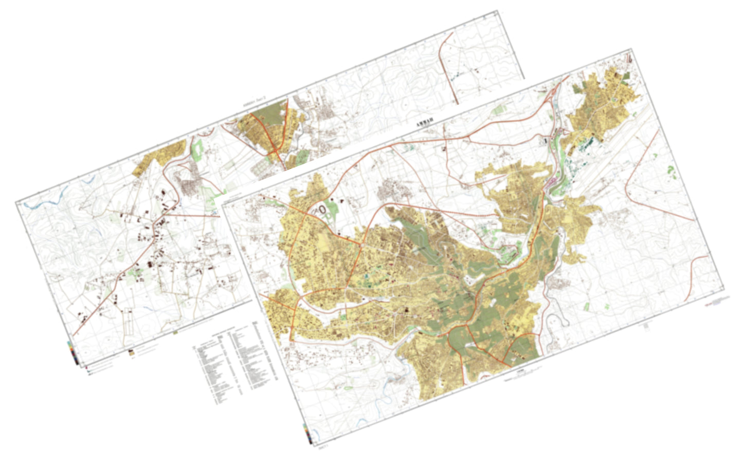 Amman (Jordan) 2-Sheet Set - Soviet Military City Plans
