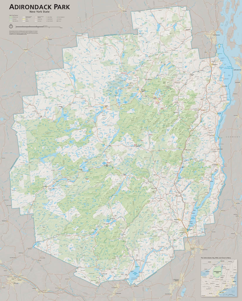 Adirondack Park - Reference - Laminated