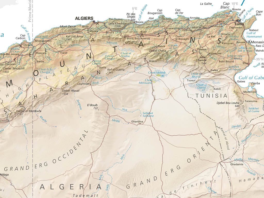 Africa Land Cover Fine Art Print Map