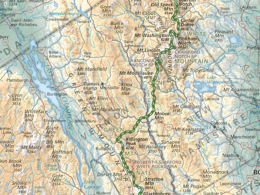 Appalachian Trail Fine Art Print Map