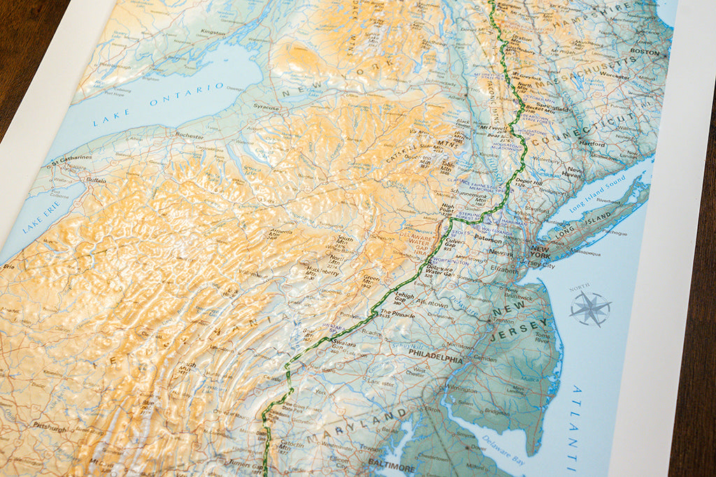 Appalachian Trail Raised Relief Map