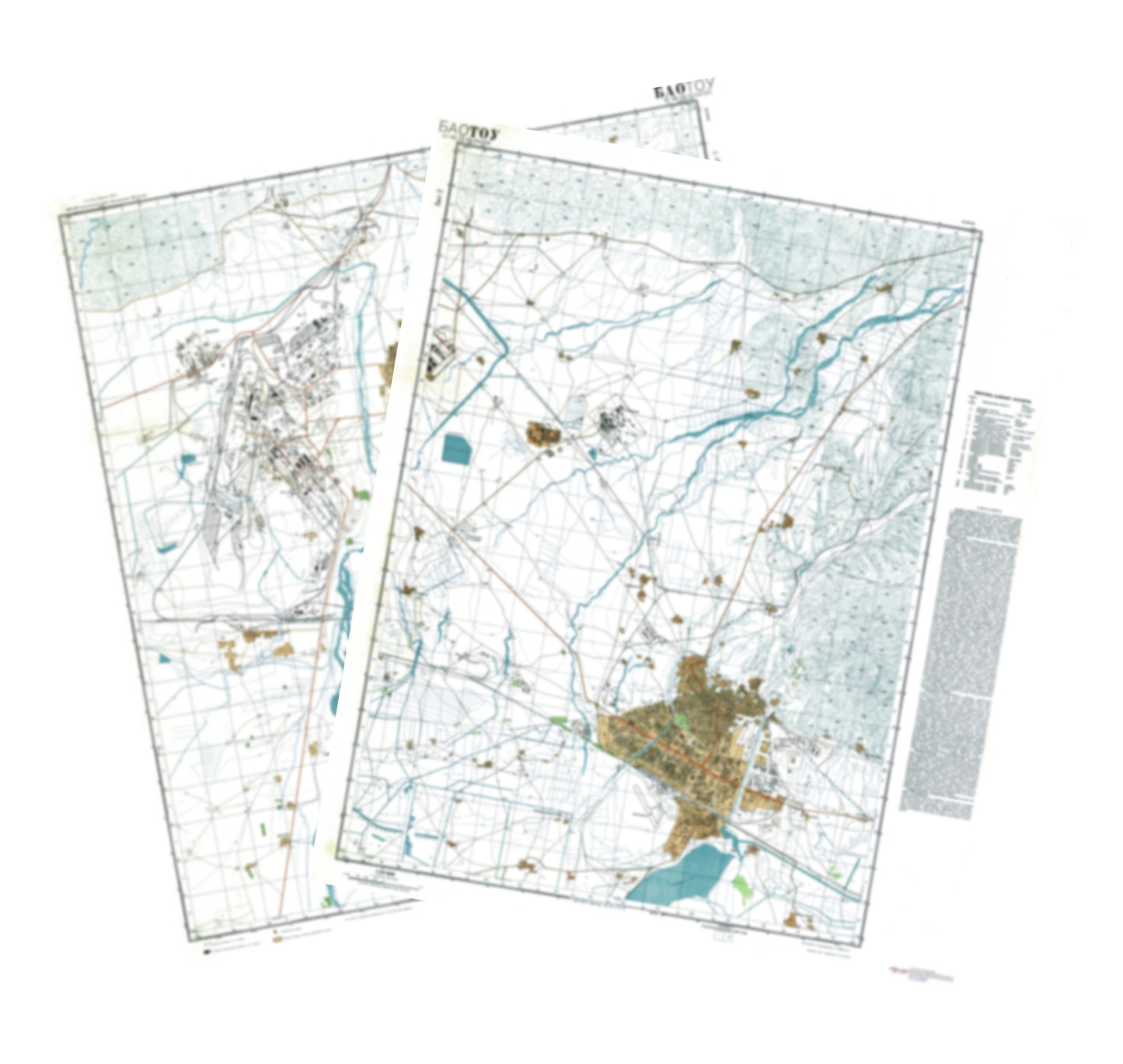 Baotou (China) 2-Sheet Set - Soviet Military City Plans
